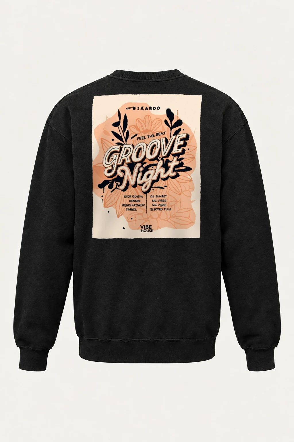 "Groove Night" Heavy Blend Unisex Crewneck Sweatshirt | Gildan 18000