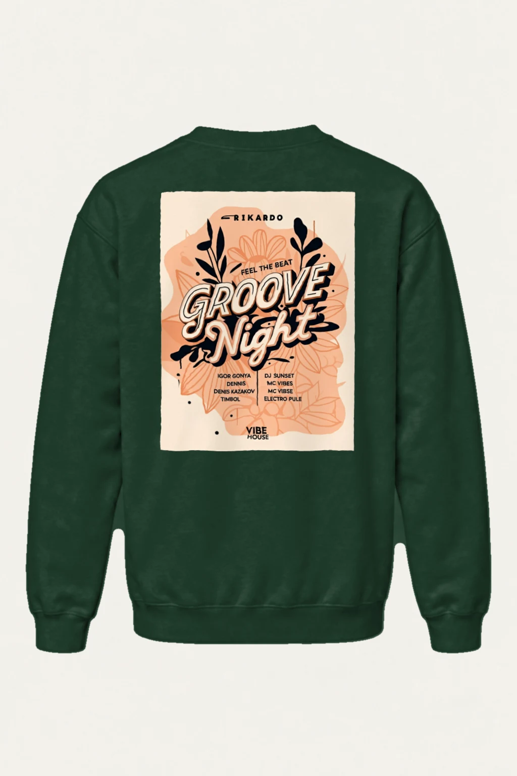 "Groove Night" Heavy Blend Unisex Crewneck Sweatshirt | Gildan 18000