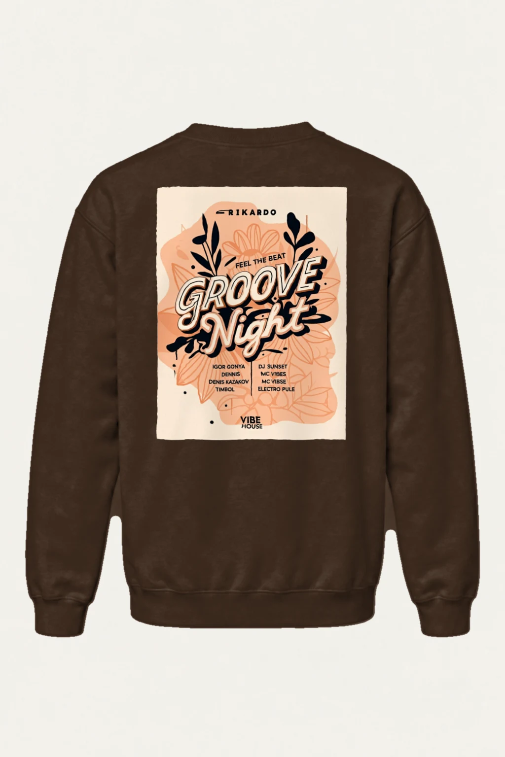 "Groove Night" Heavy Blend Unisex Crewneck Sweatshirt | Gildan 18000