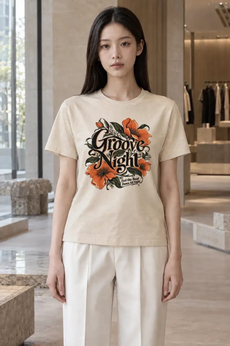 "Groove Night" Heavyweight Unisex Crewneck T-shirt | Gildan 5000