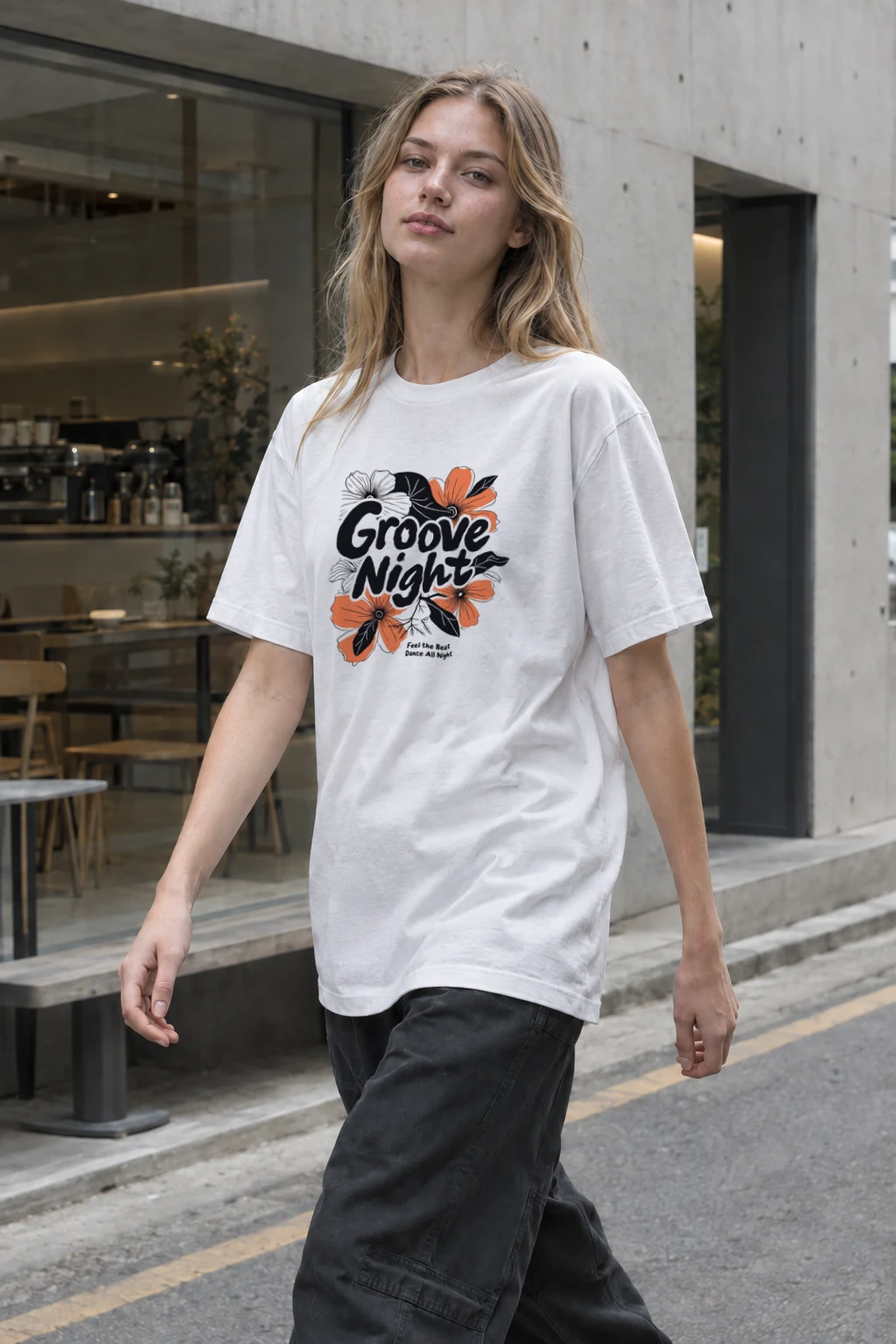 "Groove Night" Heavyweight Unisex Crewneck T-shirt | Gildan 5000