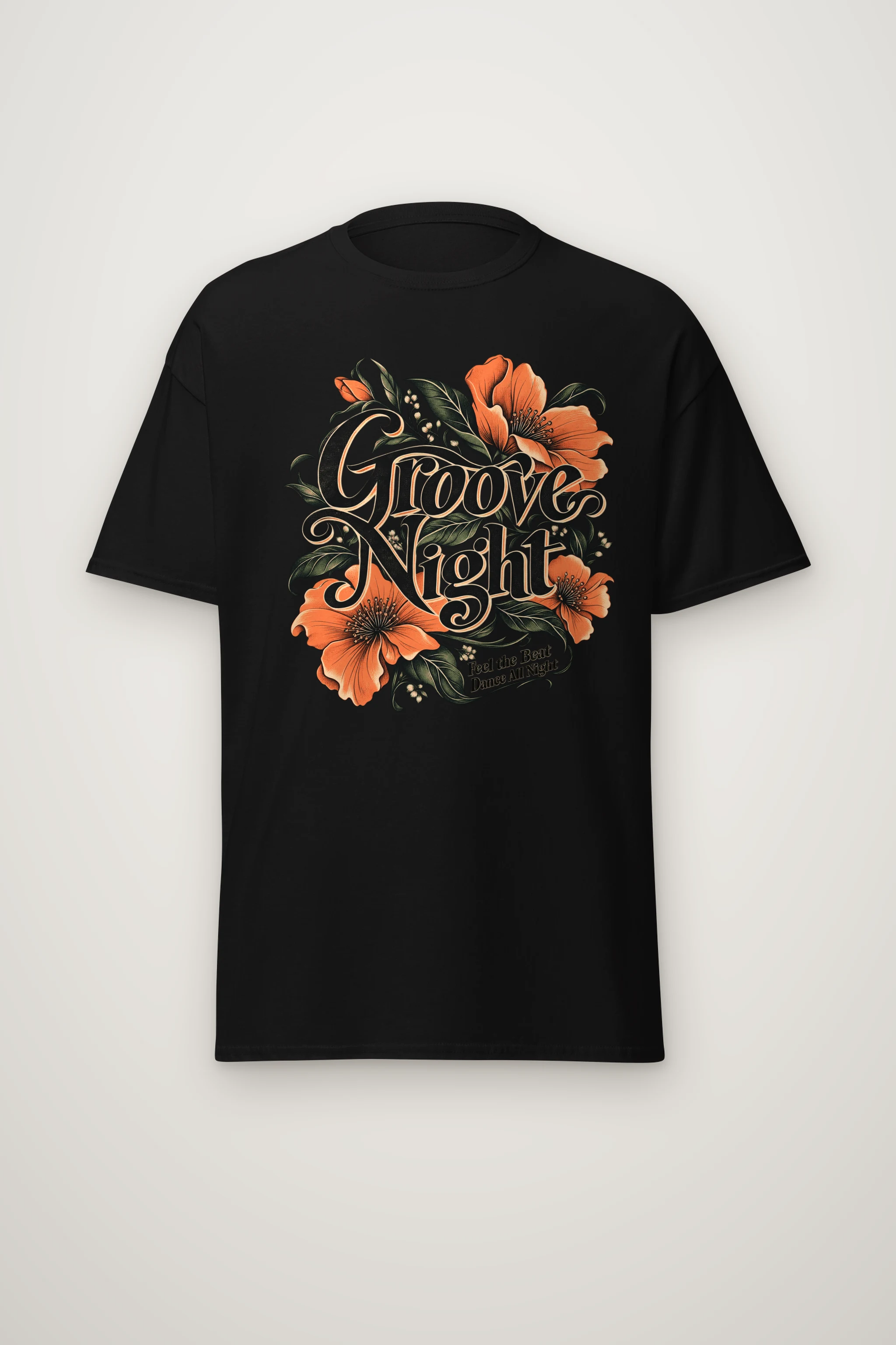 "Groove Night" Heavyweight Unisex Crewneck T-shirt