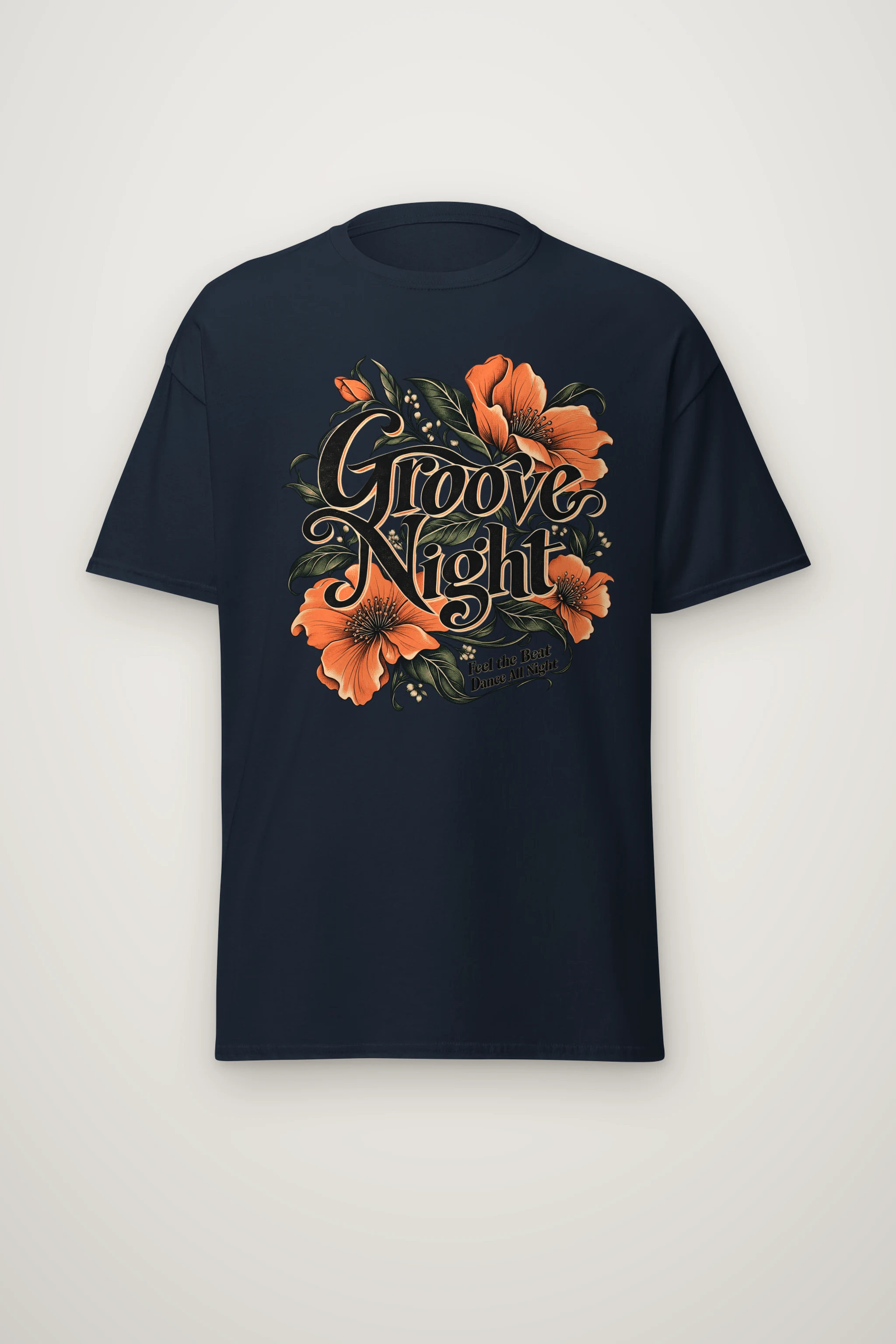 "Groove Night" Heavyweight Unisex Crewneck T-shirt