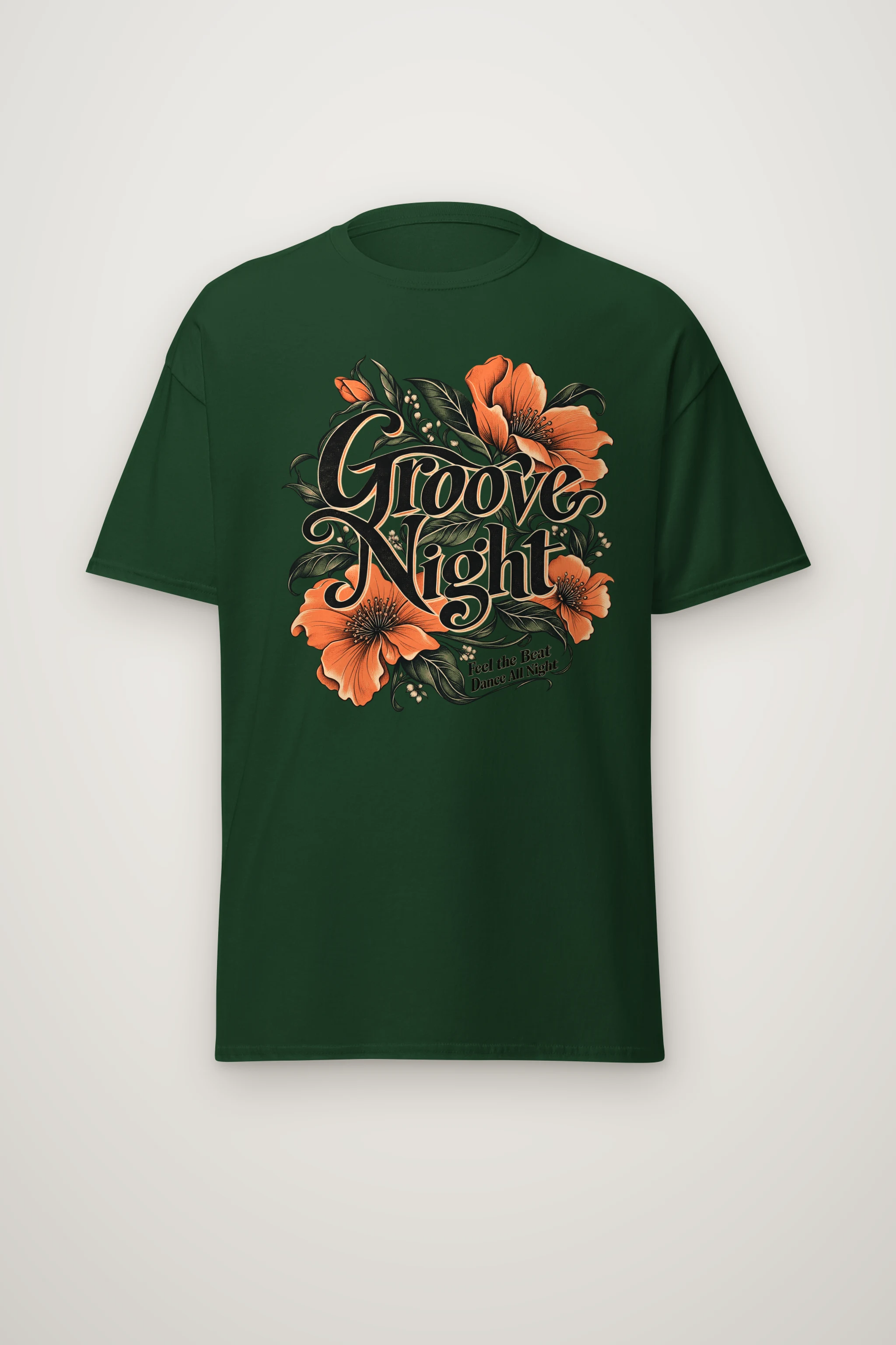 "Groove Night" Heavyweight Unisex Crewneck T-shirt