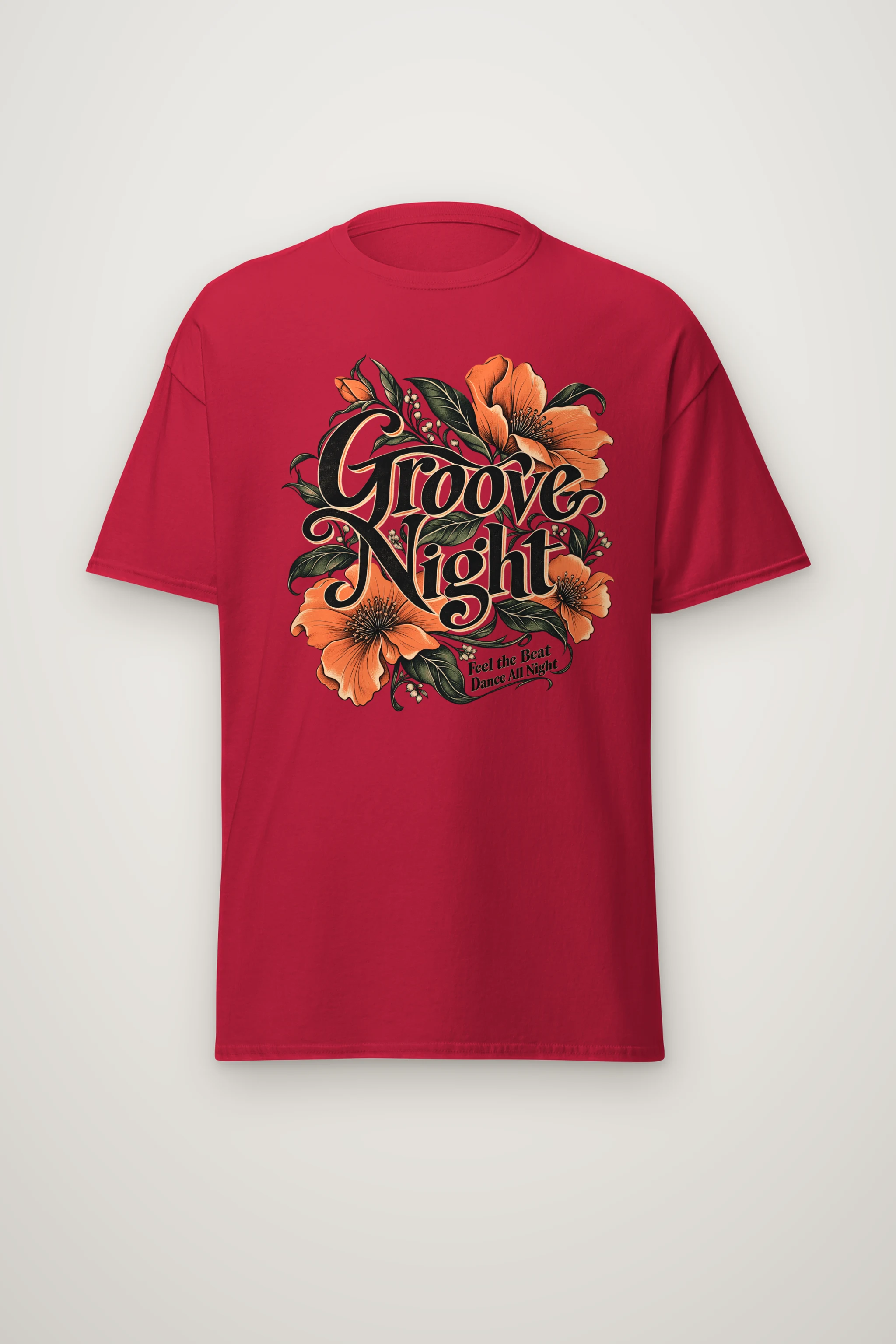 "Groove Night" Heavyweight Unisex Crewneck T-shirt