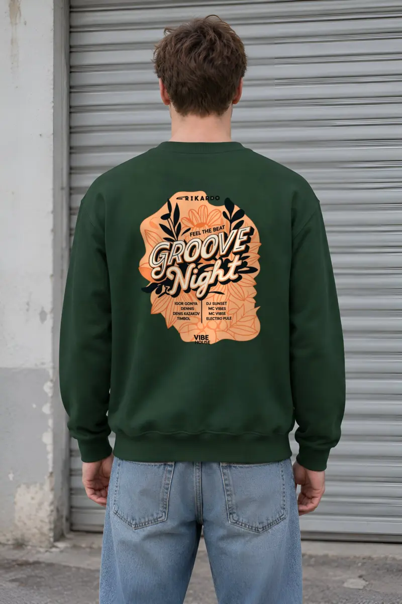 "Groove Night Poster" Heavy Blend Unisex Crewneck Sweatshirt