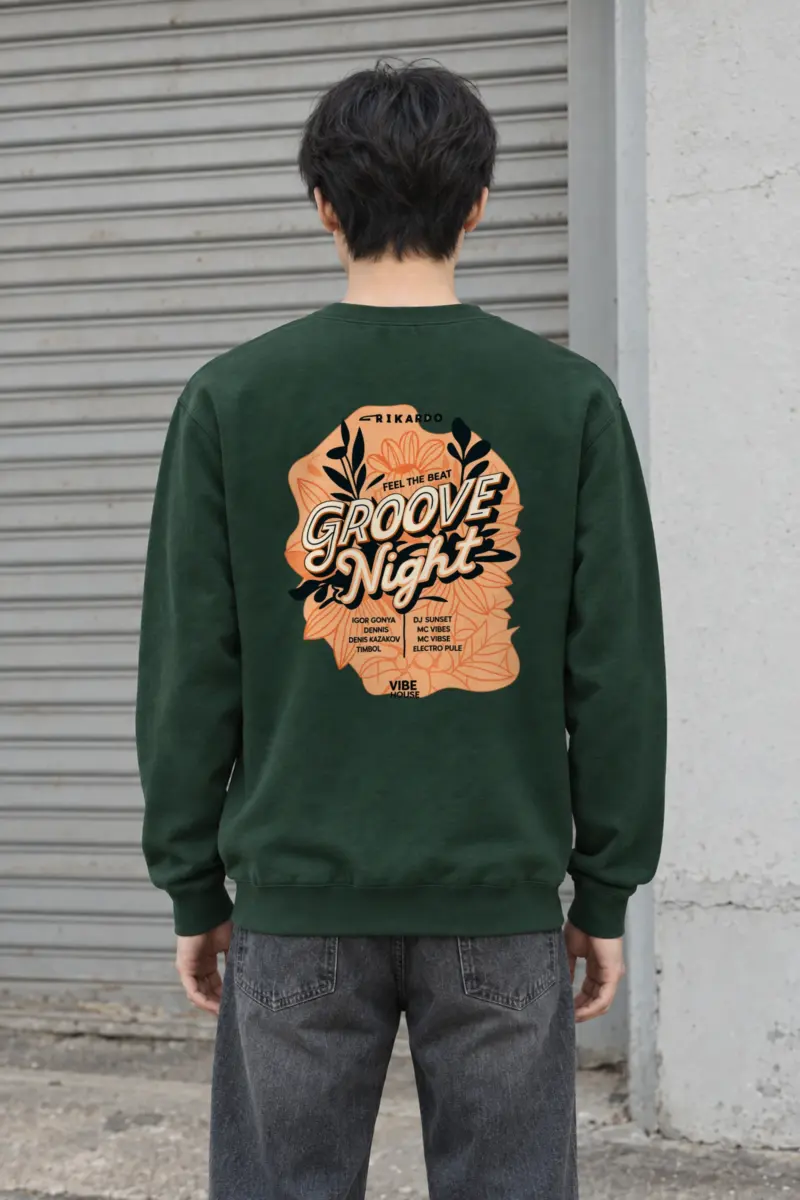 "Groove Night Poster" Heavy Blend Unisex Crewneck Sweatshirt