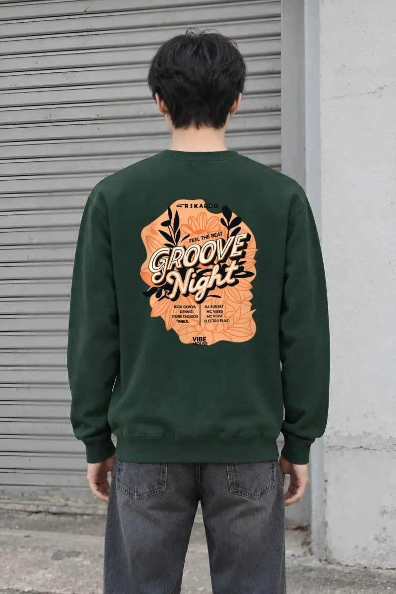 "Groove Night Poster" Heavy Blend Unisex Crewneck Sweatshirt