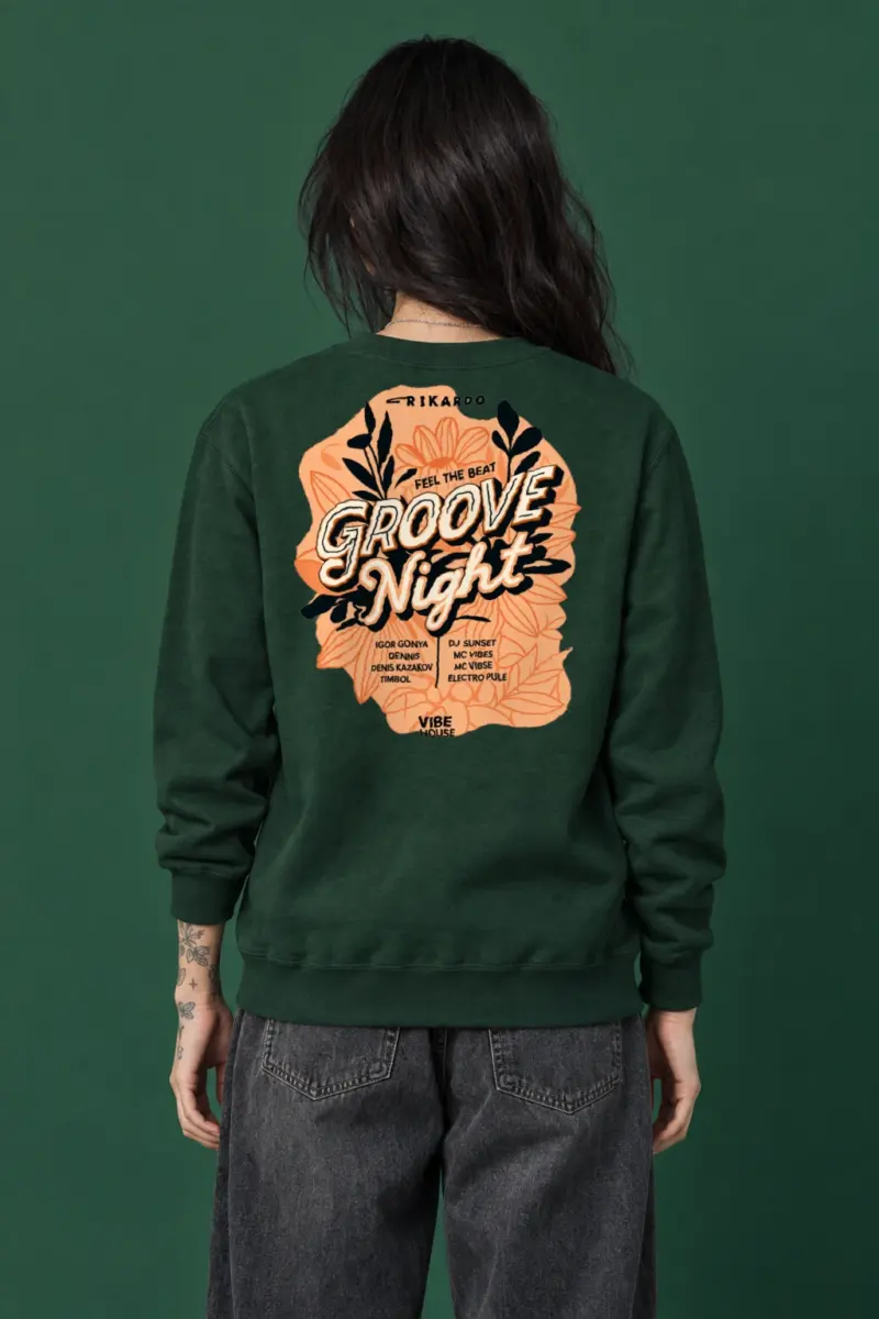"Groove Night Poster" Heavy Blend Unisex Crewneck Sweatshirt