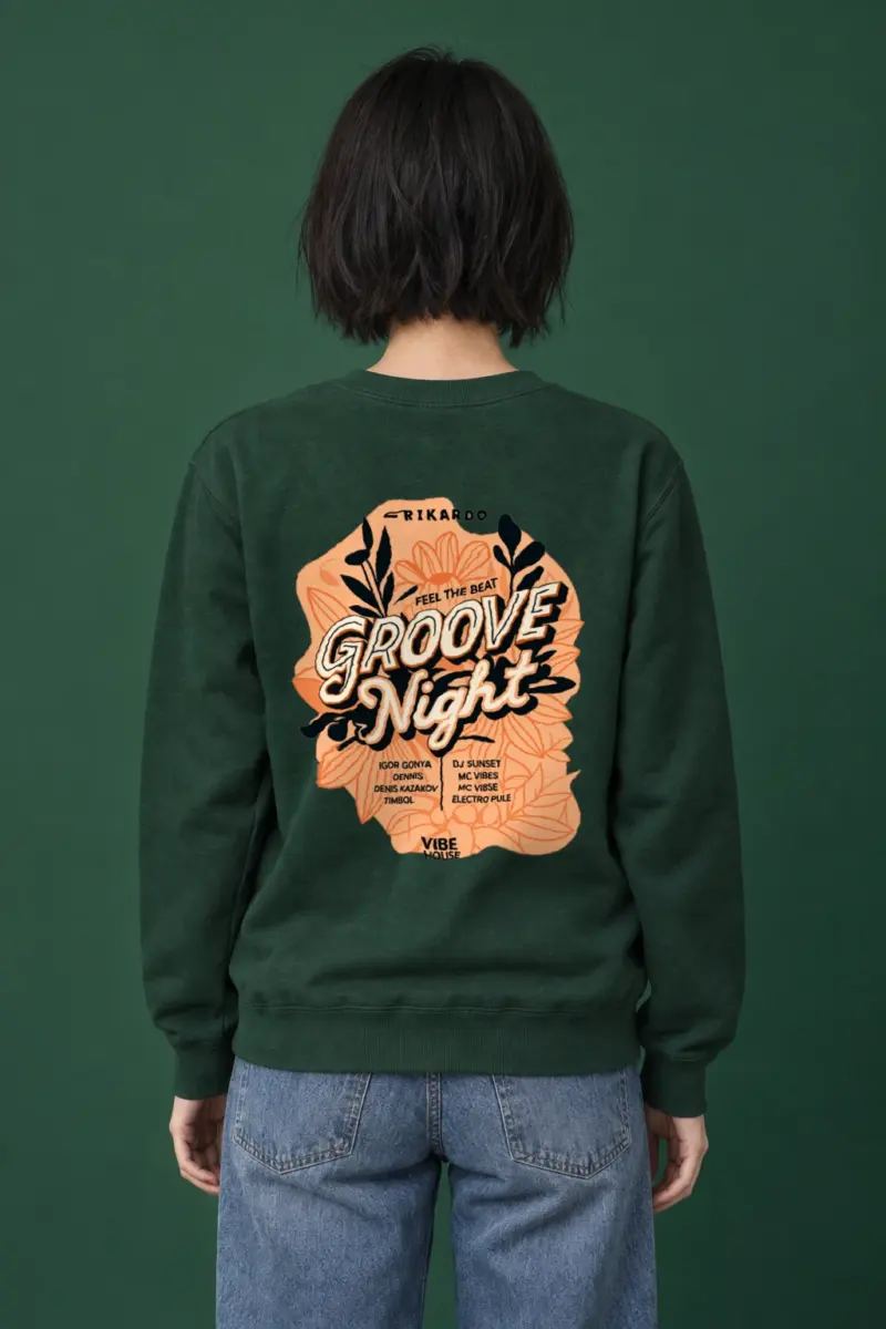 "Groove Night Poster" Heavy Blend Unisex Crewneck Sweatshirt