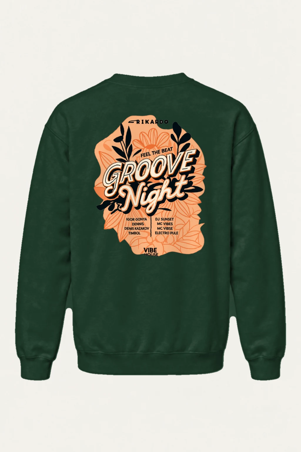 "Groove Night Poster" Heavy Blend Unisex Crewneck Sweatshirt | Gildan 18000