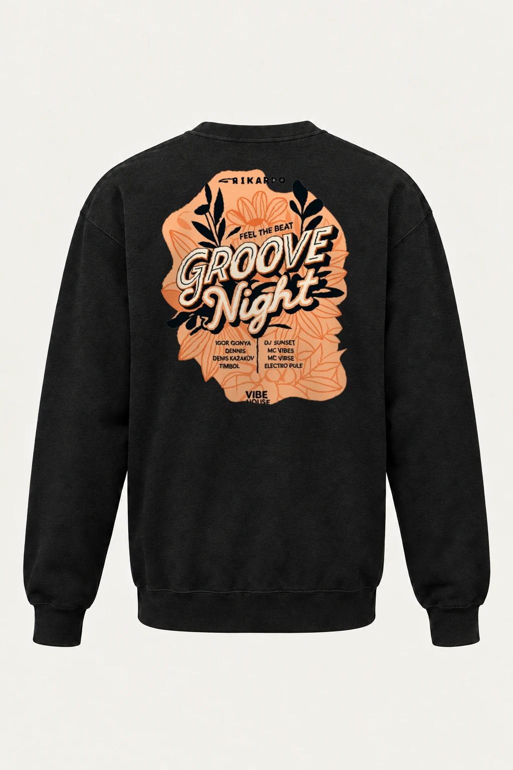 "Groove Night Poster" Heavy Blend Unisex Crewneck Sweatshirt | Gildan 18000