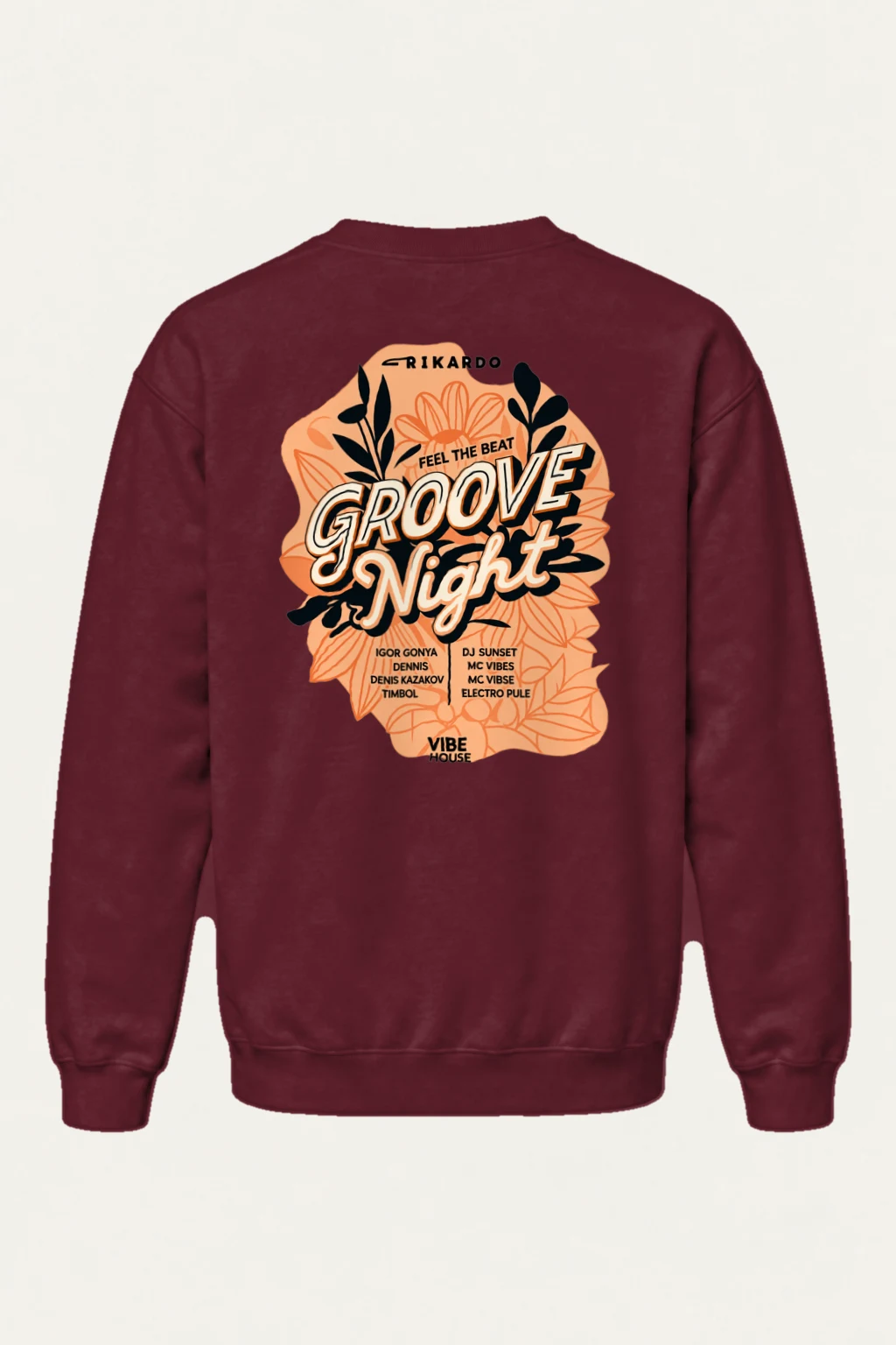 "Groove Night Poster" Heavy Blend Unisex Crewneck Sweatshirt | Gildan 18000
