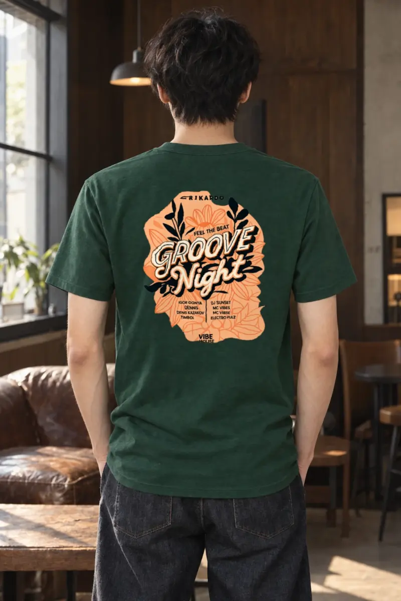 "Groove Night Poster" Heavyweight Unisex Crewneck T-shirt