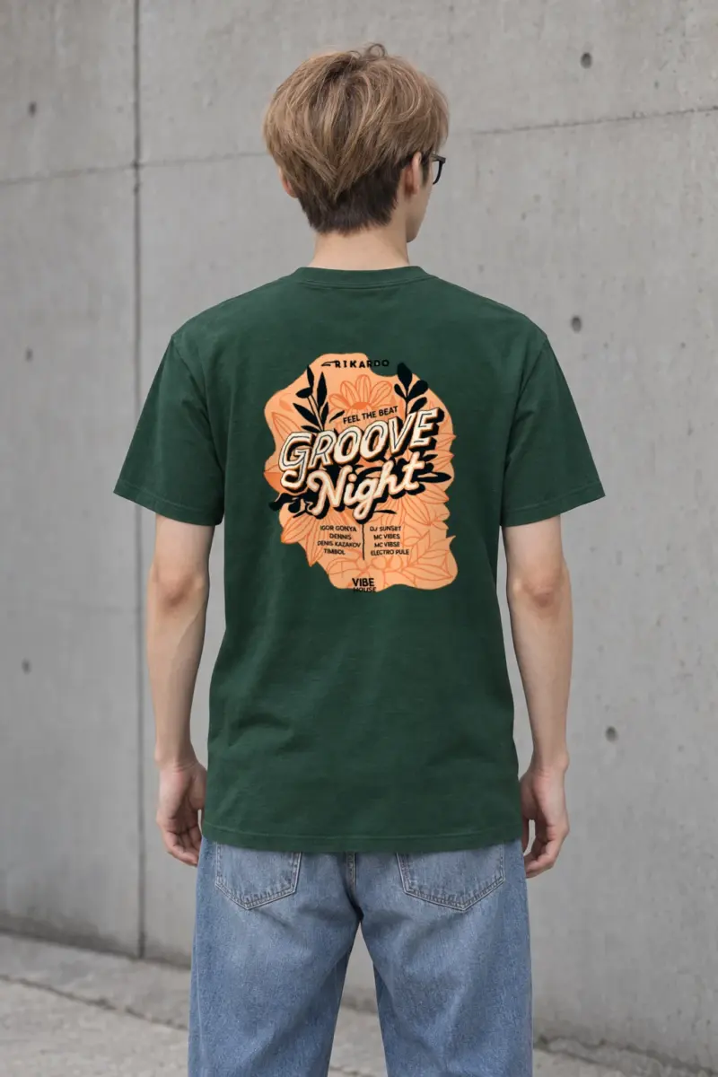 "Groove Night Poster" Heavyweight Unisex Crewneck T-shirt