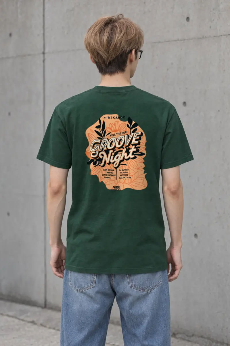 "Groove Night Poster" Heavyweight Unisex Crewneck T-shirt