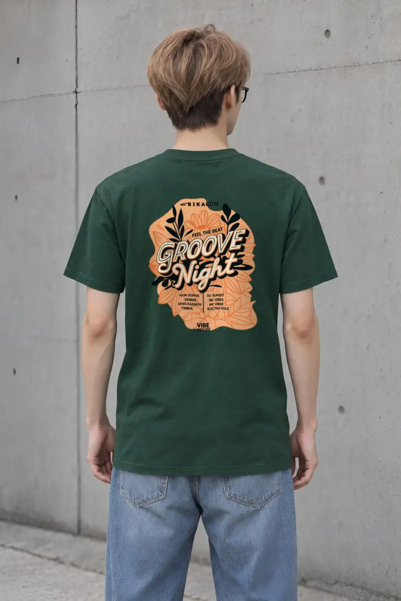 "Groove Night Poster" Heavyweight Unisex Crewneck T-shirt