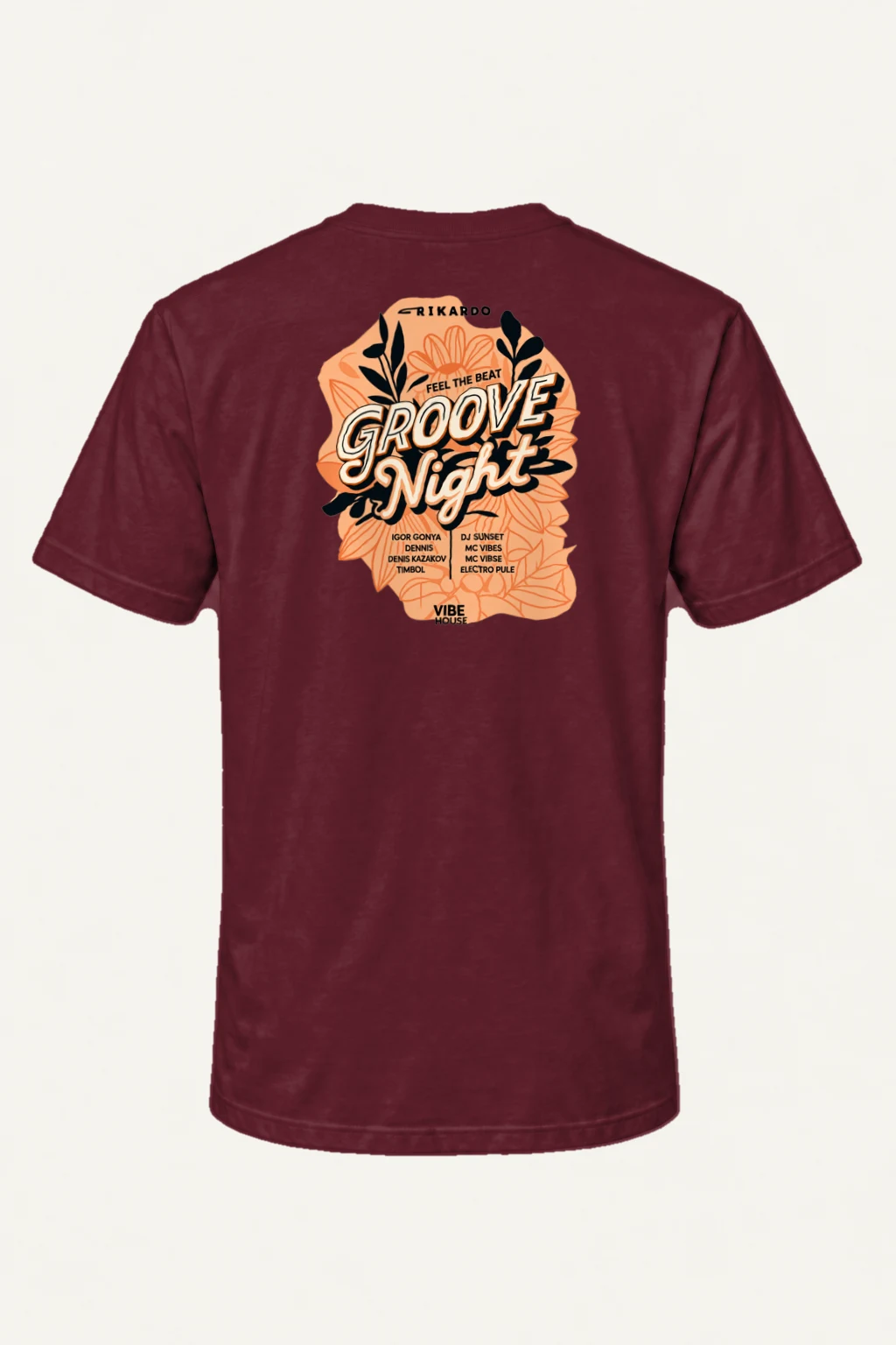 "Groove Night Poster" Heavyweight Unisex Crewneck T-shirt | Gildan 5000