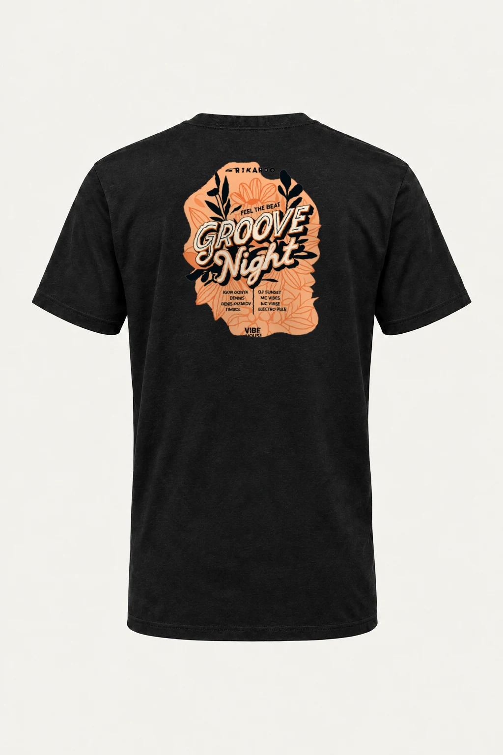 "Groove Night Poster" Heavyweight Unisex Crewneck T-shirt | Gildan 5000