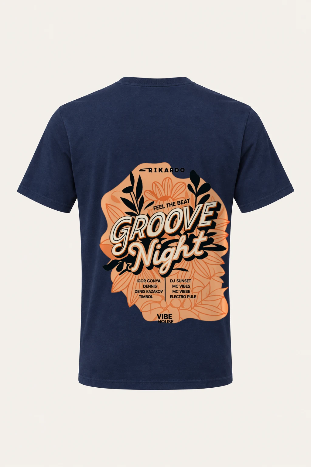 "Groove Night Poster" Heavyweight Unisex Crewneck T-shirt | Gildan 5000