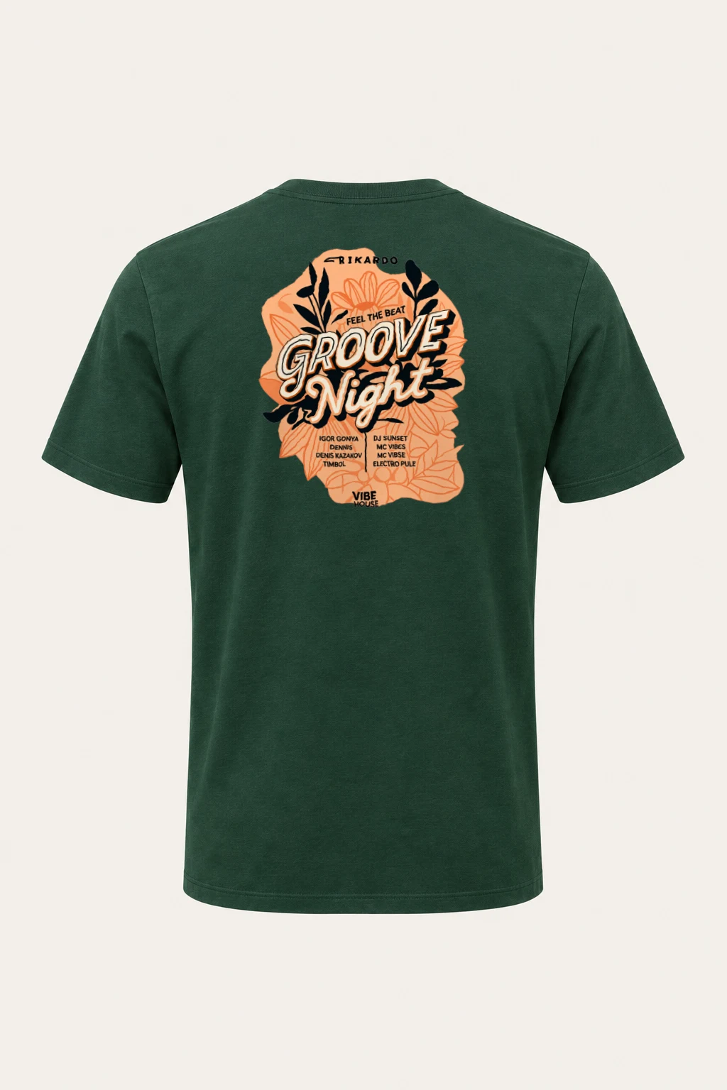 "Groove Night Poster" Heavyweight Unisex Crewneck T-shirt | Gildan 5000