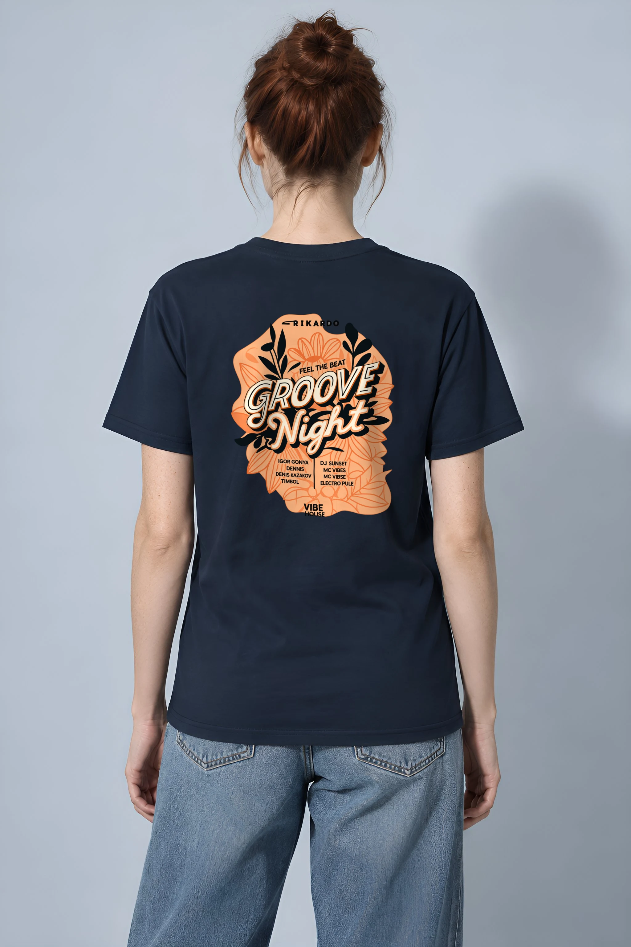 "Groove Night Poster" Heavyweight Unisex Crewneck T-shirt