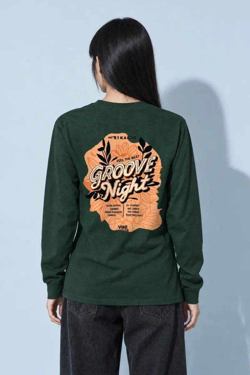 "Groove Night Poster" Unisex Longsleeve T-shirt