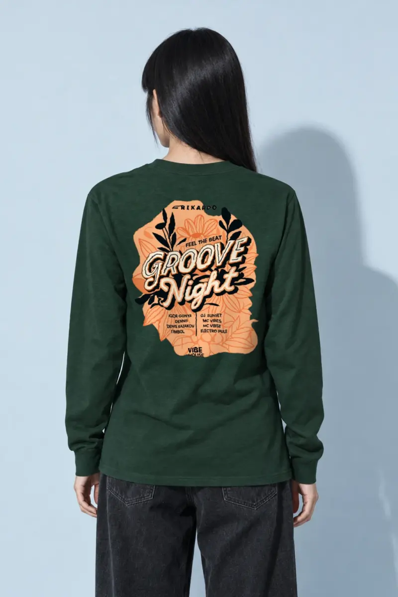 "Groove Night Poster" Unisex Longsleeve T-shirt