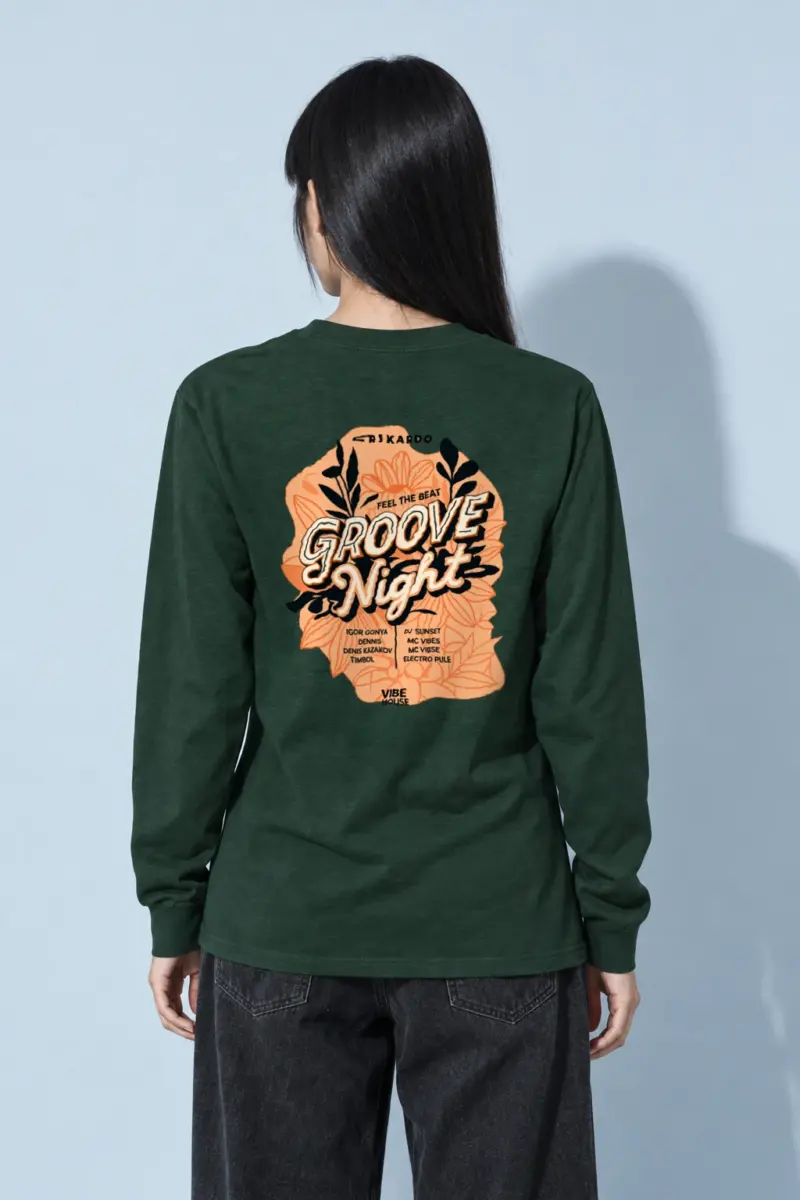 "Groove Night Poster" Unisex Longsleeve T-shirt