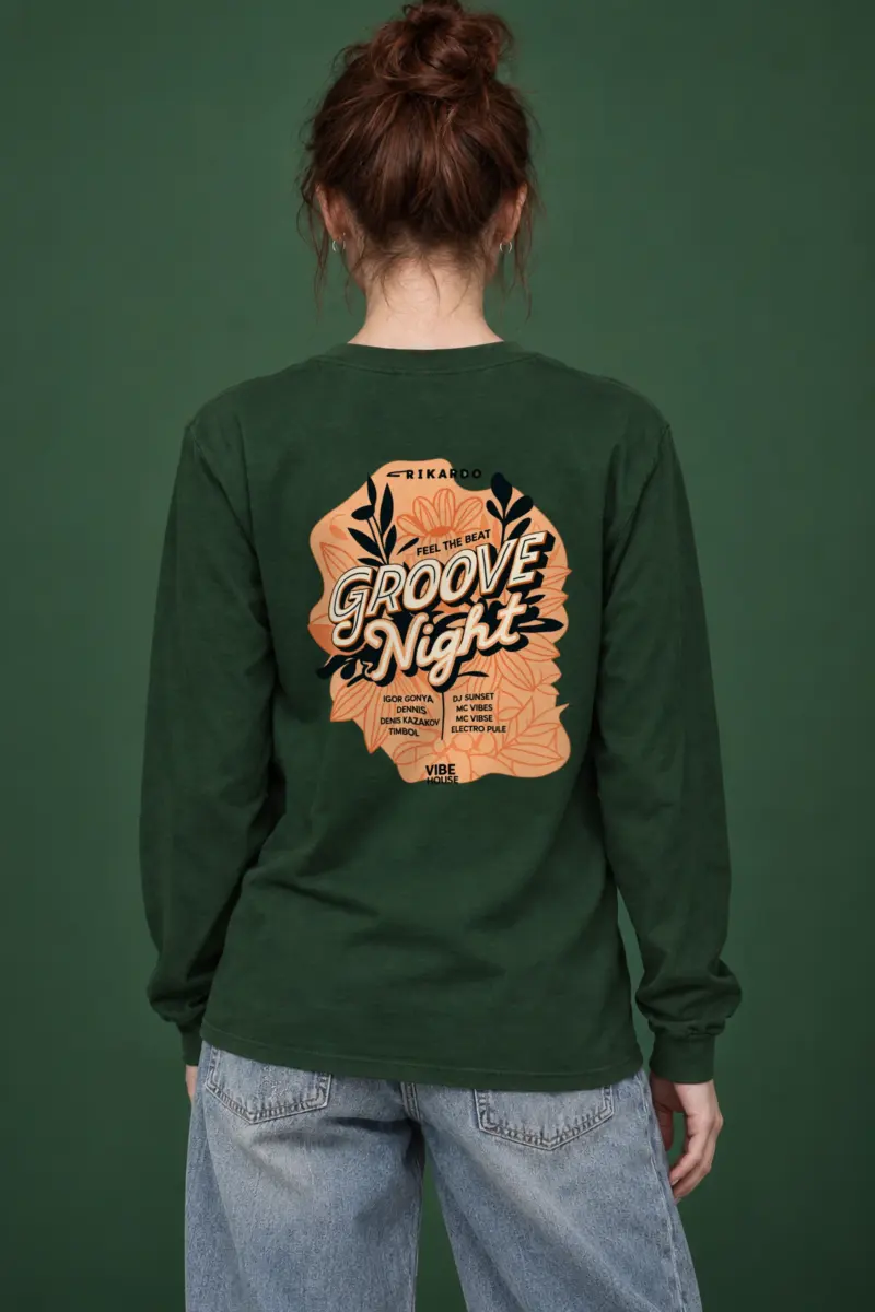 "Groove Night Poster" Unisex Longsleeve T-shirt
