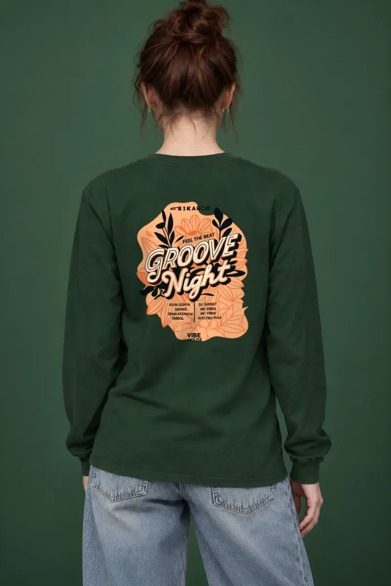 "Groove Night Poster" Unisex Longsleeve T-shirt