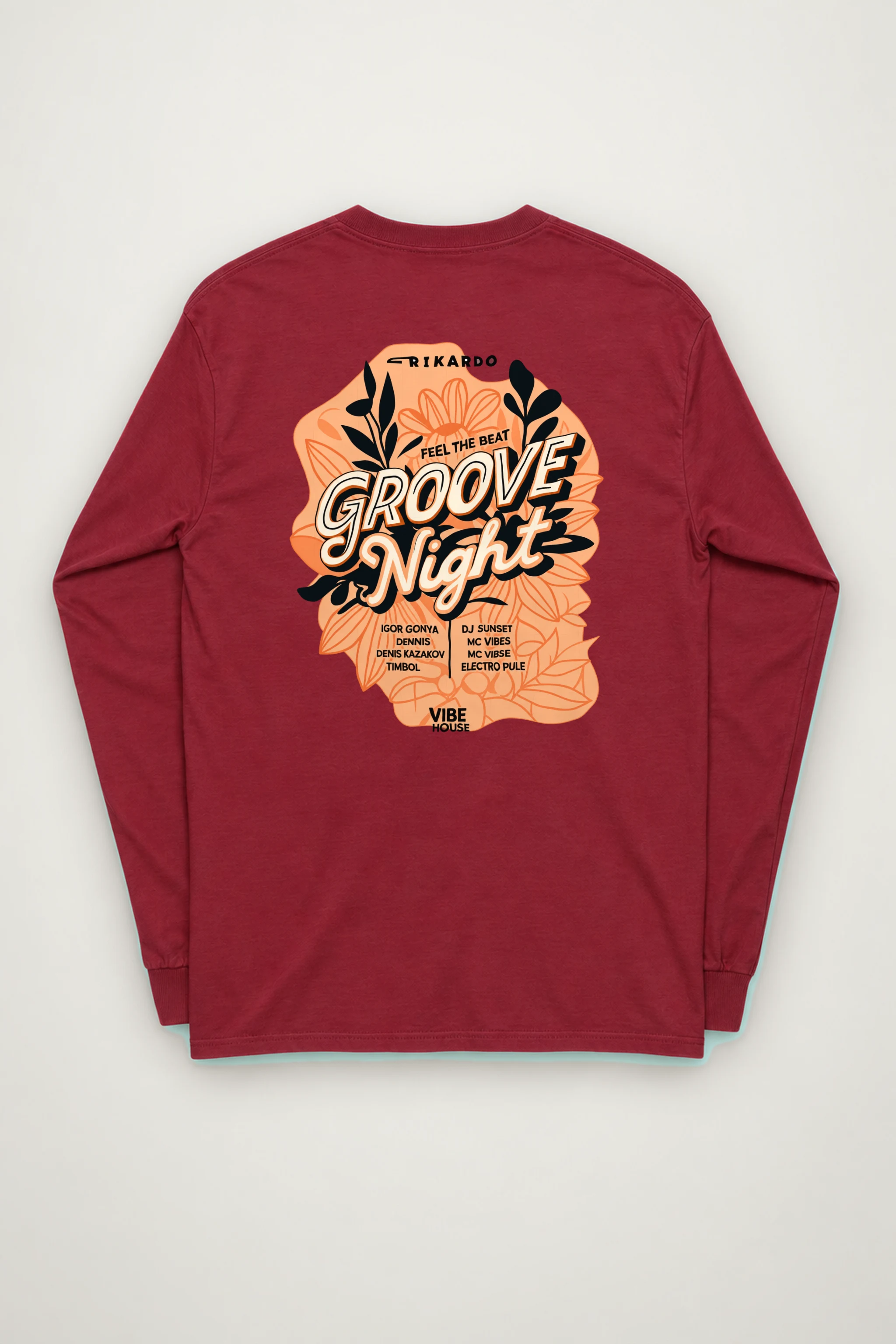 "Groove Night Poster" Unisex Longsleeve T-shirt