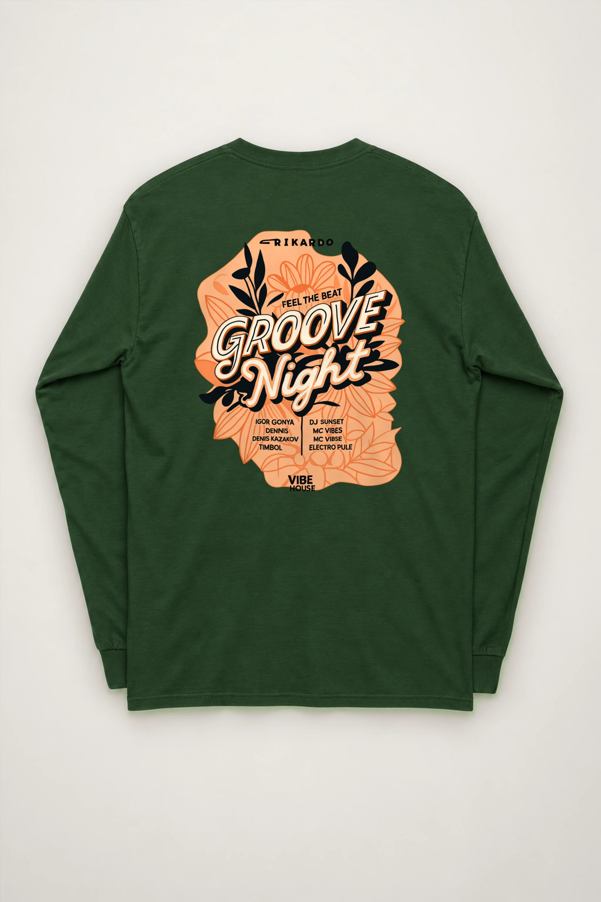 "Groove Night Poster" Unisex Longsleeve T-shirt