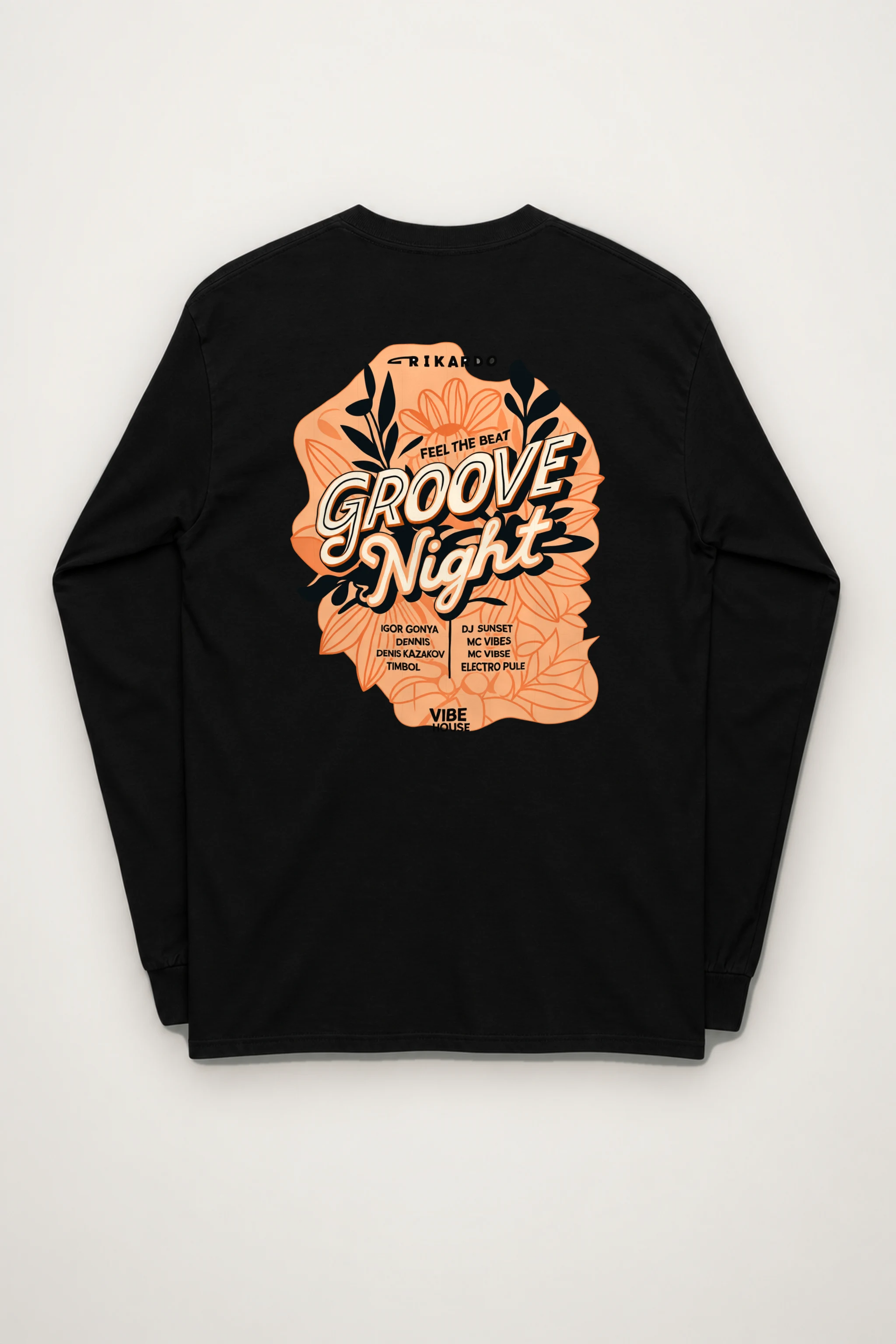 "Groove Night Poster" Unisex Longsleeve T-shirt