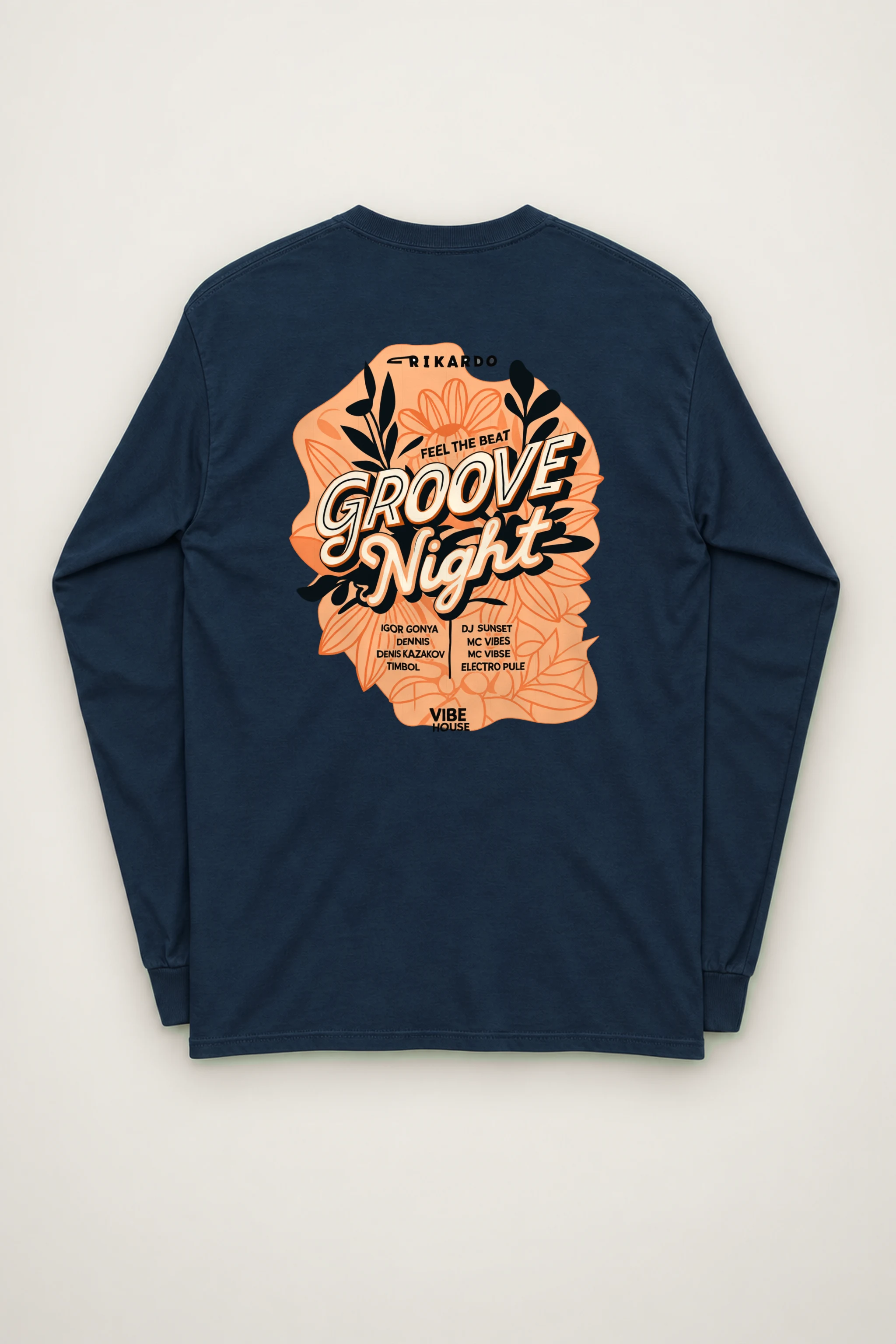 "Groove Night Poster" Unisex Longsleeve T-shirt