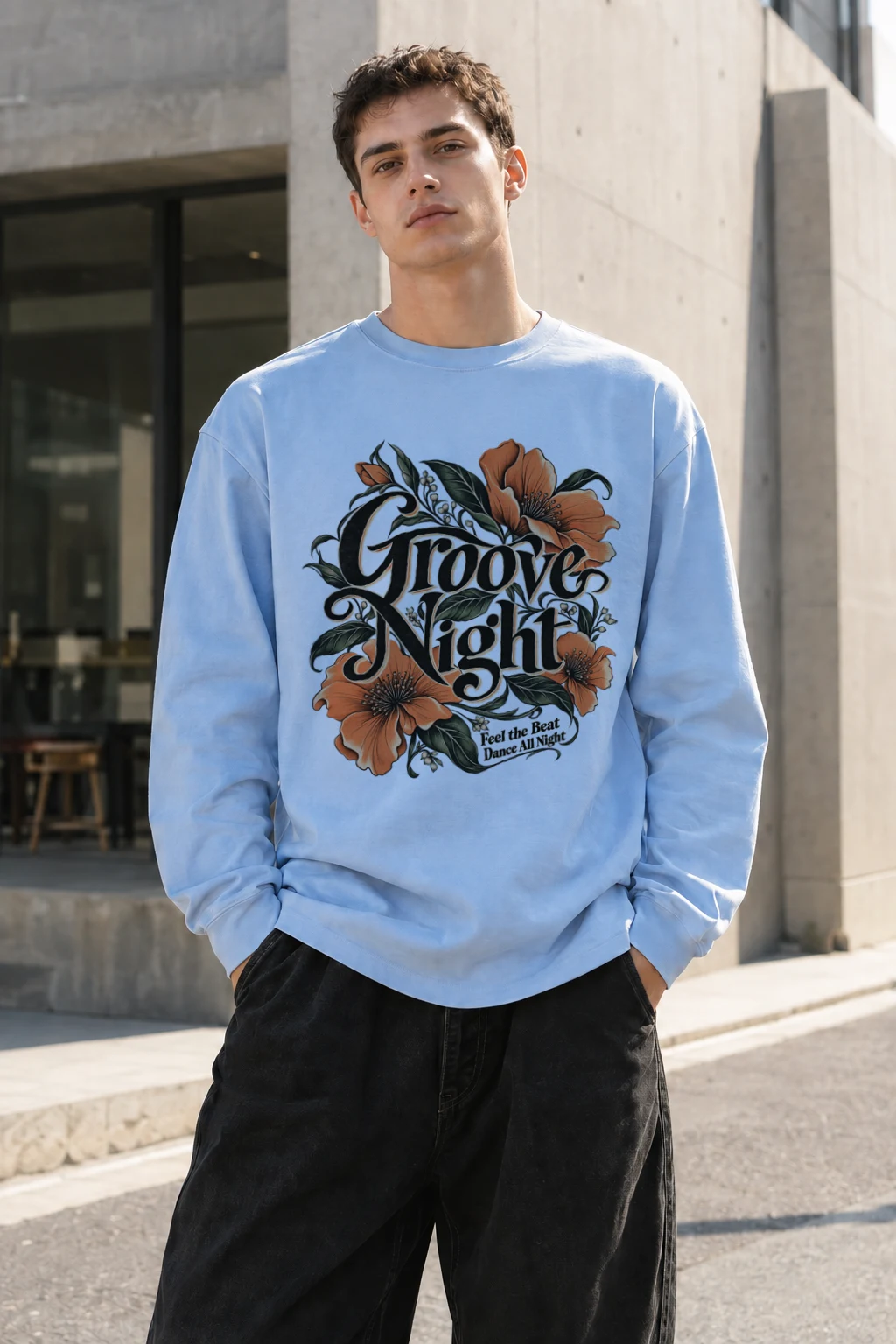 "Groove Night" Unisex Longsleeve T-shirt | Gildan 2400
