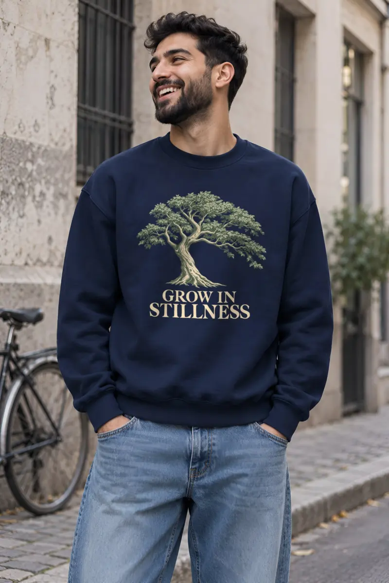"Grow In Stillness" Heavy Blend Unisex Crewneck Sweatshirt