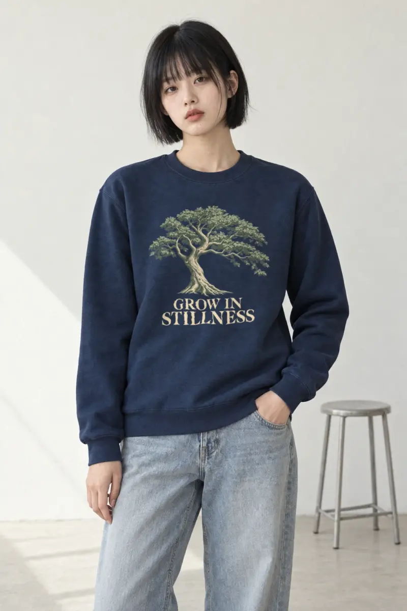 "Grow In Stillness" Heavy Blend Unisex Crewneck Sweatshirt
