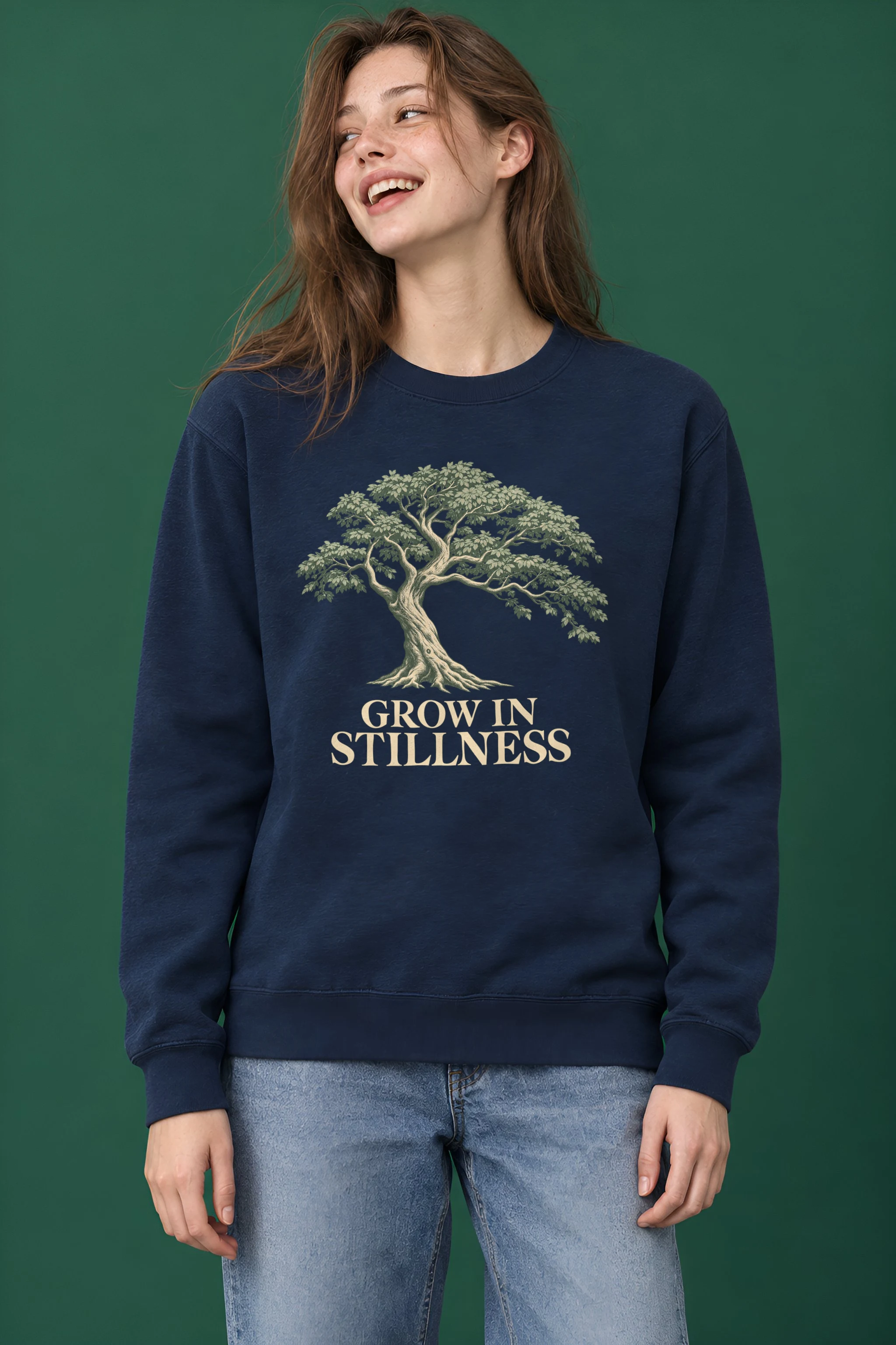 "Grow In Stillness" 1 Crewneck Sweatshirt
