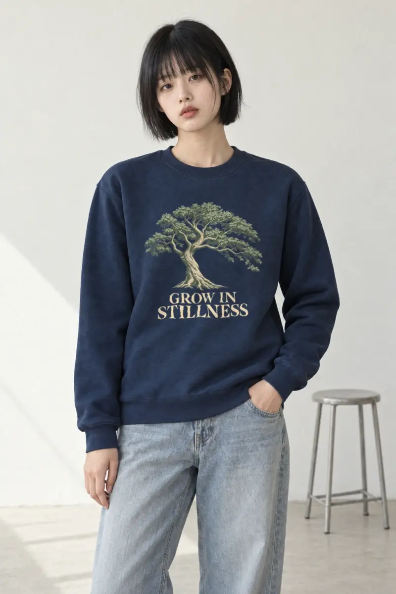"Grow In Stillness" Heavy Blend Unisex Crewneck Sweatshirt | Gildan 18000