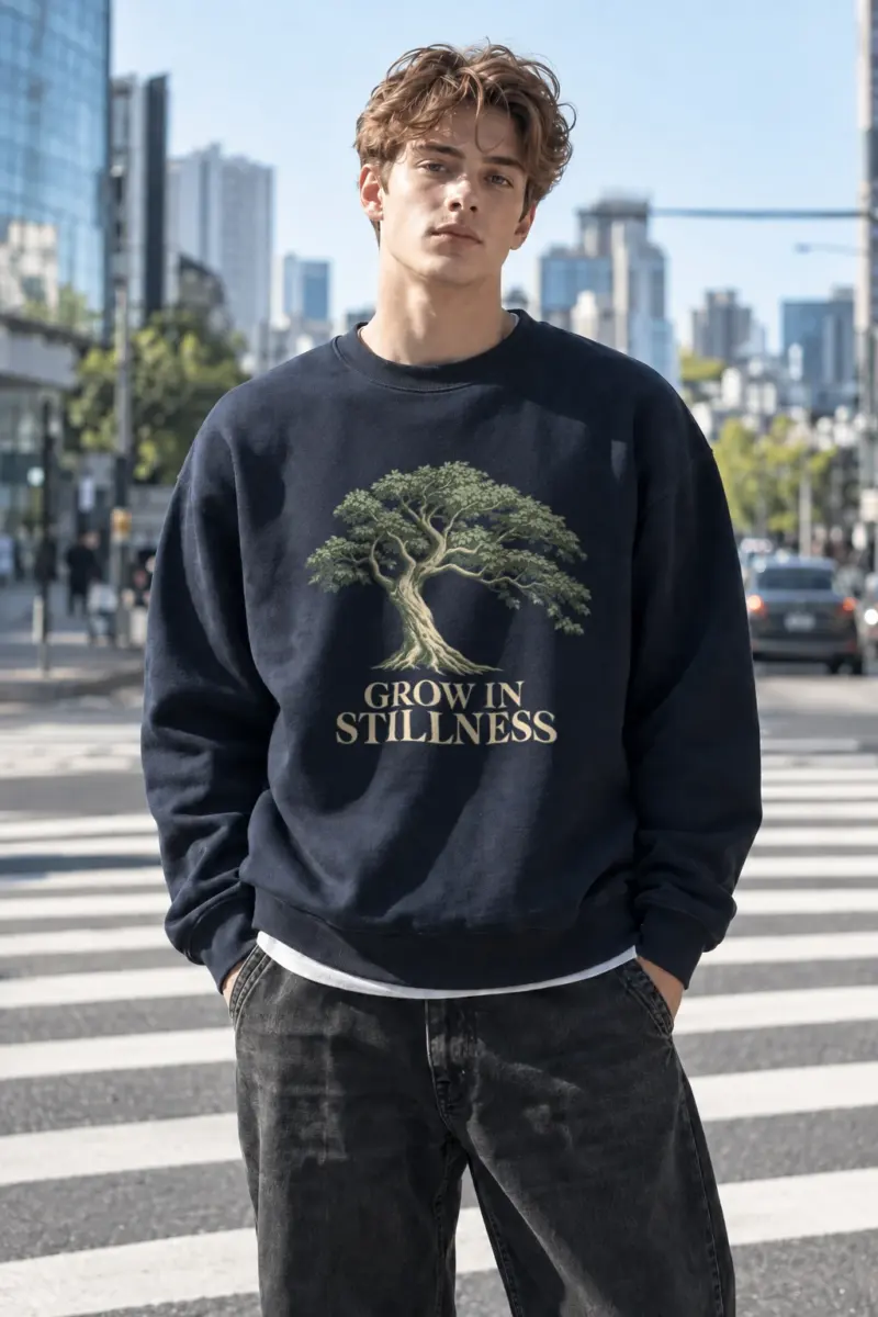 "Grow In Stillness" Heavy Blend Unisex Crewneck Sweatshirt | Gildan 18000
