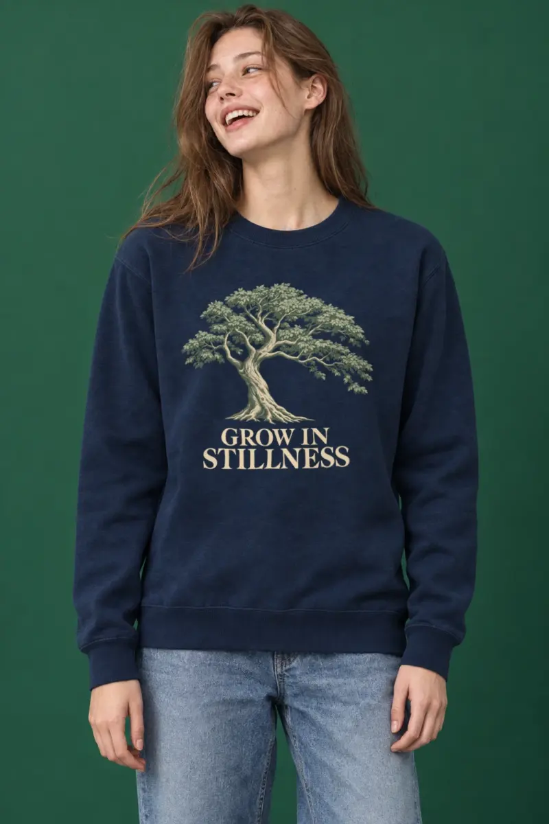 "Grow In Stillness" Heavy Blend Unisex Crewneck Sweatshirt