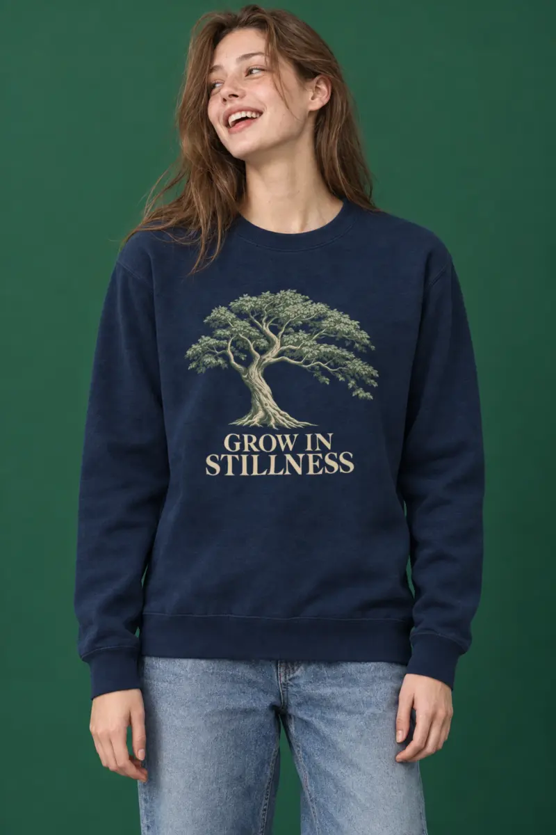 "Grow In Stillness" Heavy Blend Unisex Crewneck Sweatshirt