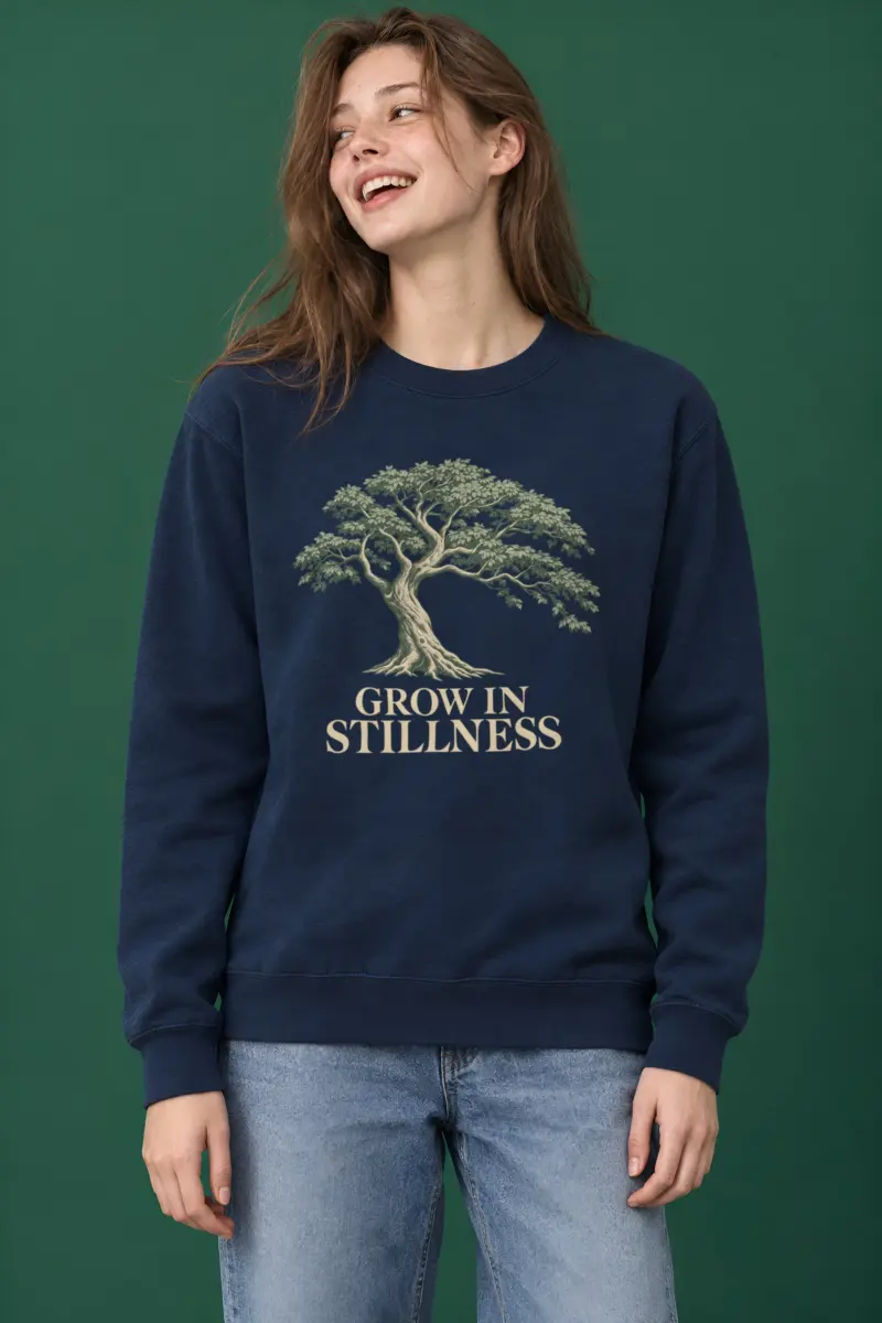 "Grow In Stillness" Heavy Blend Unisex Crewneck Sweatshirt