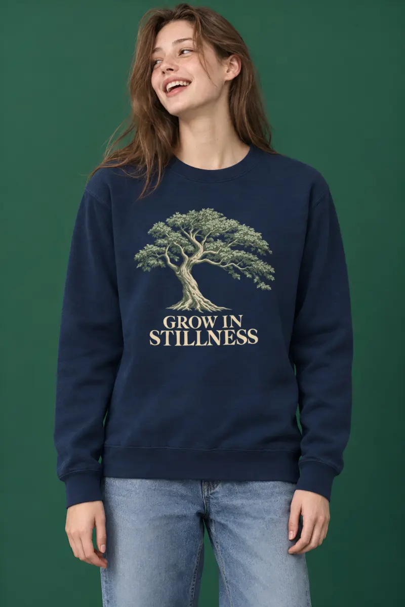 "Grow In Stillness" Heavy Blend Unisex Crewneck Sweatshirt