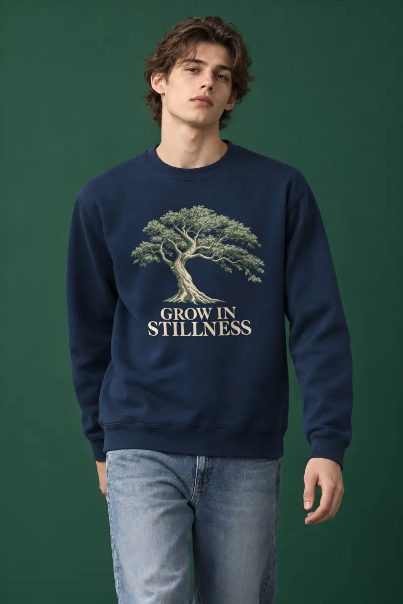 "Grow In Stillness" Heavy Blend Unisex Crewneck Sweatshirt