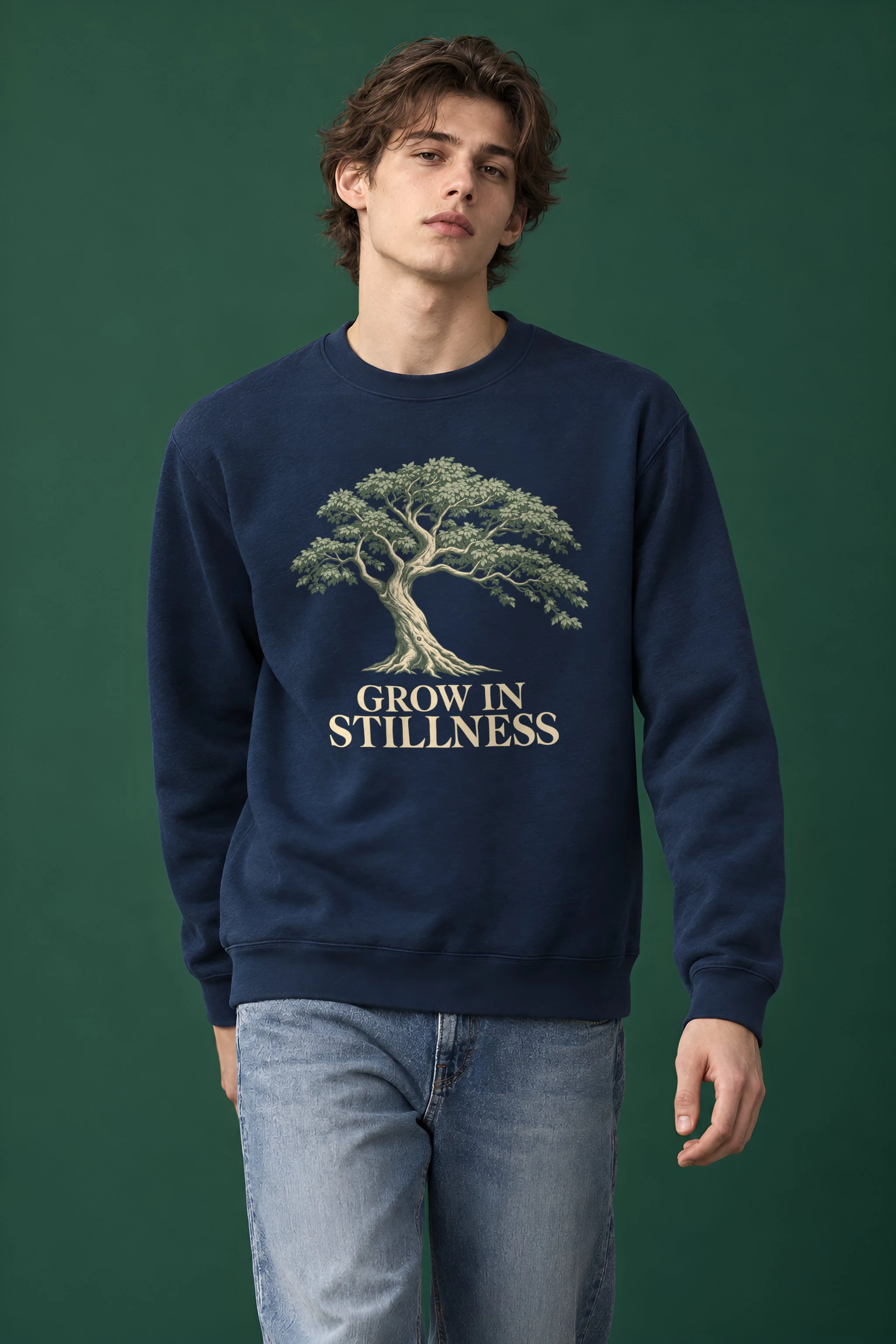 "Grow In Stillness" 1 Crewneck Sweatshirt