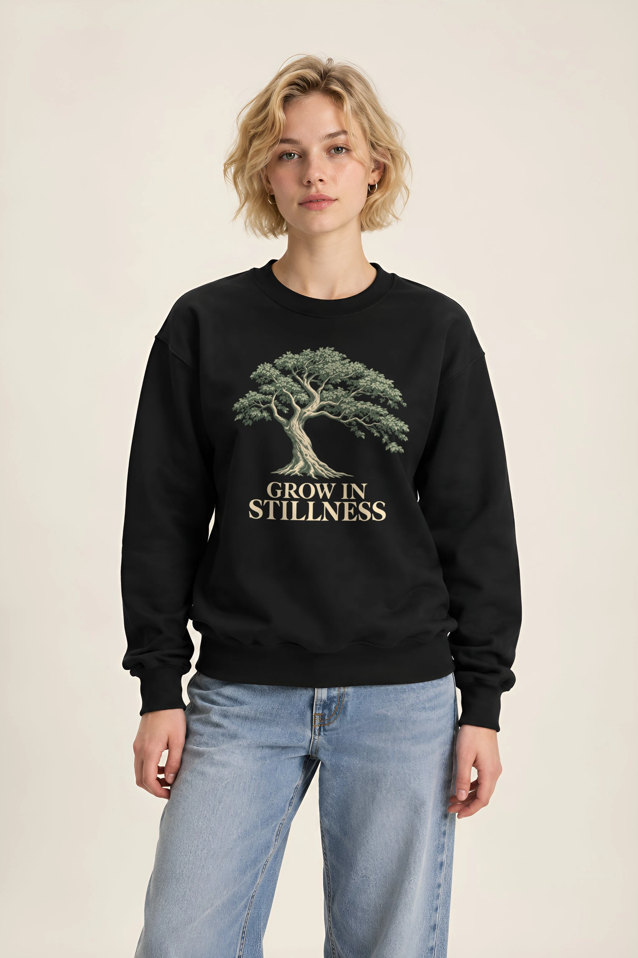 "Grow In Stillness" 1 Crewneck Sweatshirt