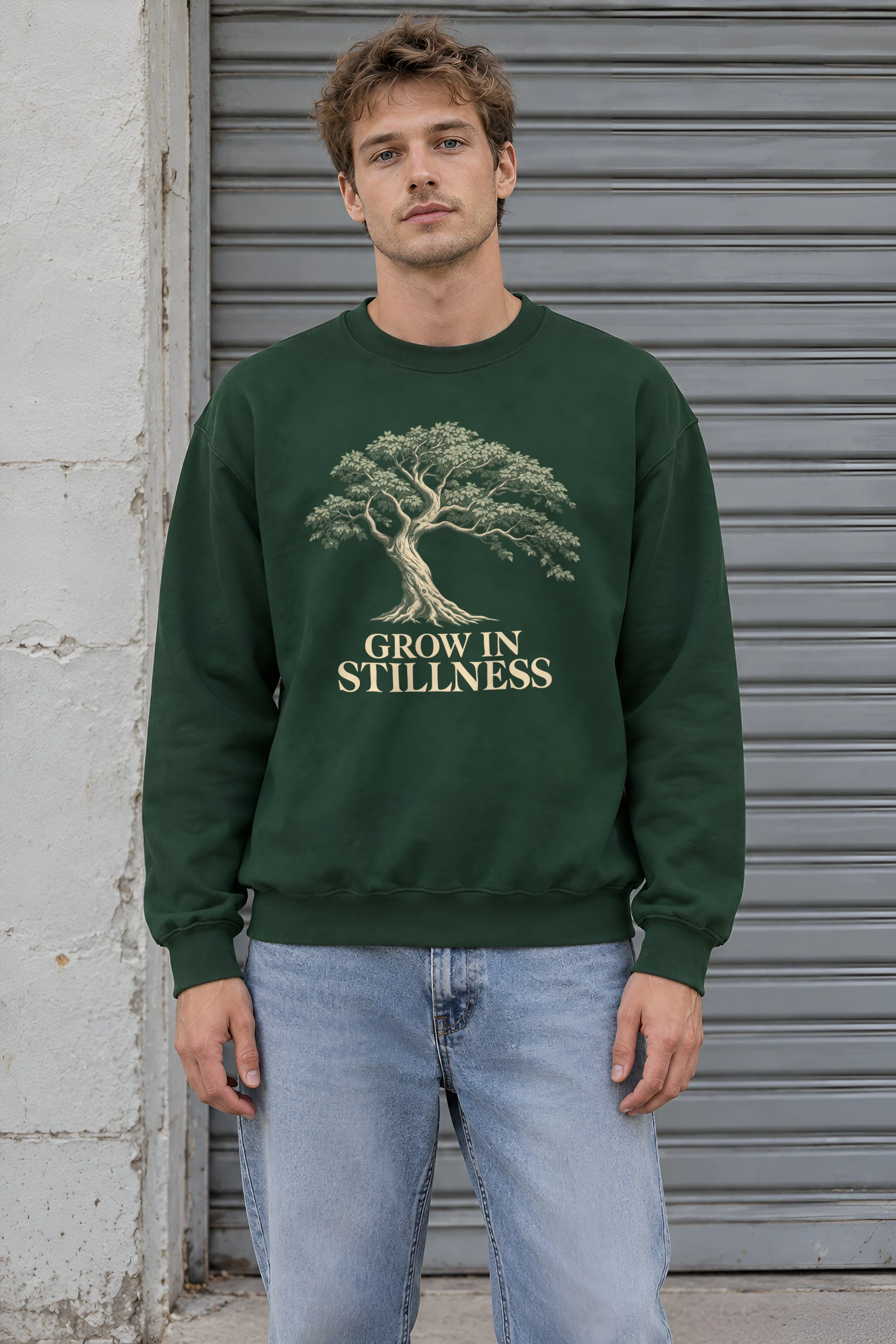 "Grow In Stillness" 1 Crewneck Sweatshirt