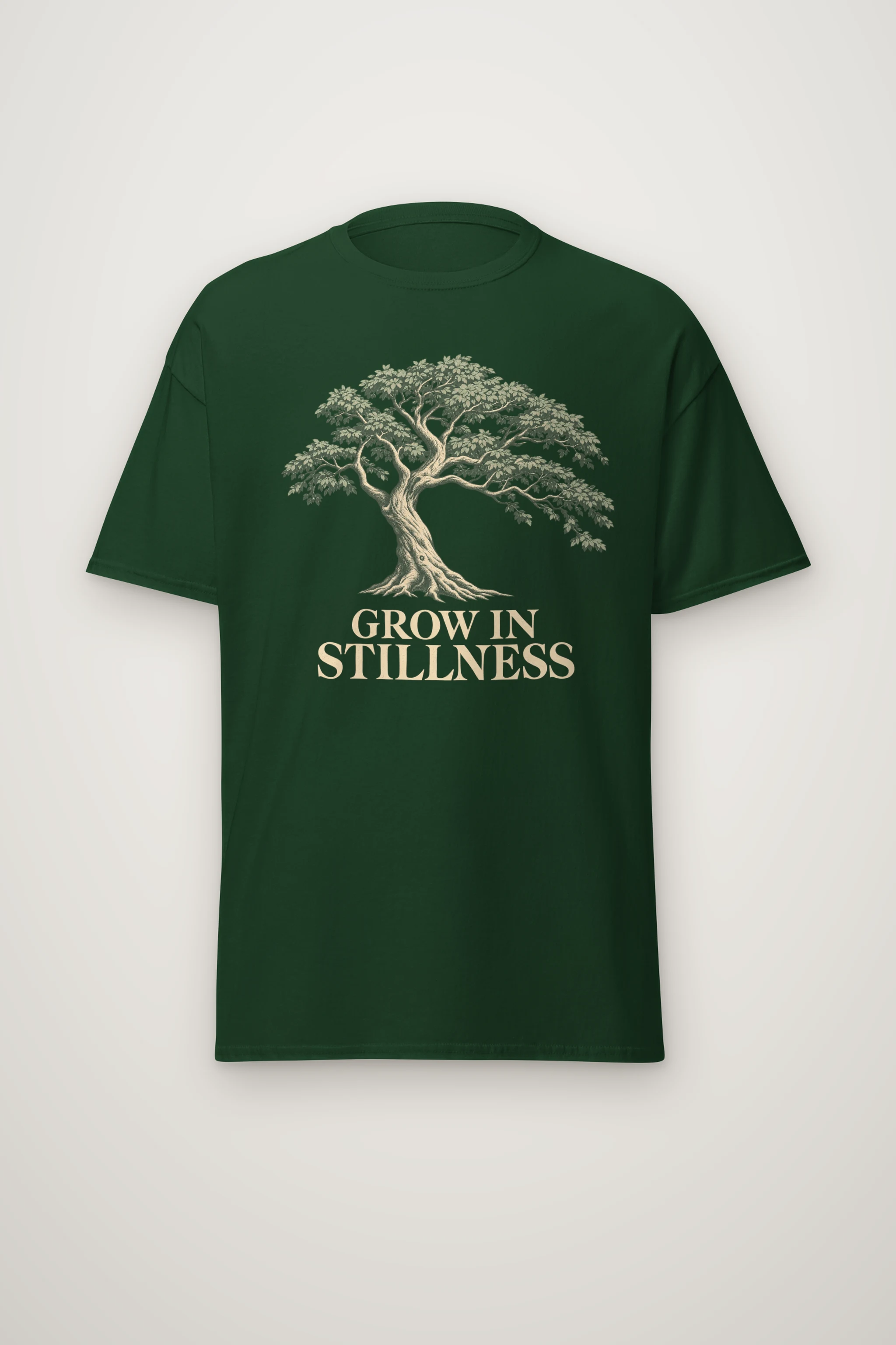 "Grow In Stillness" Heavyweight Unisex Crewneck T-shirt